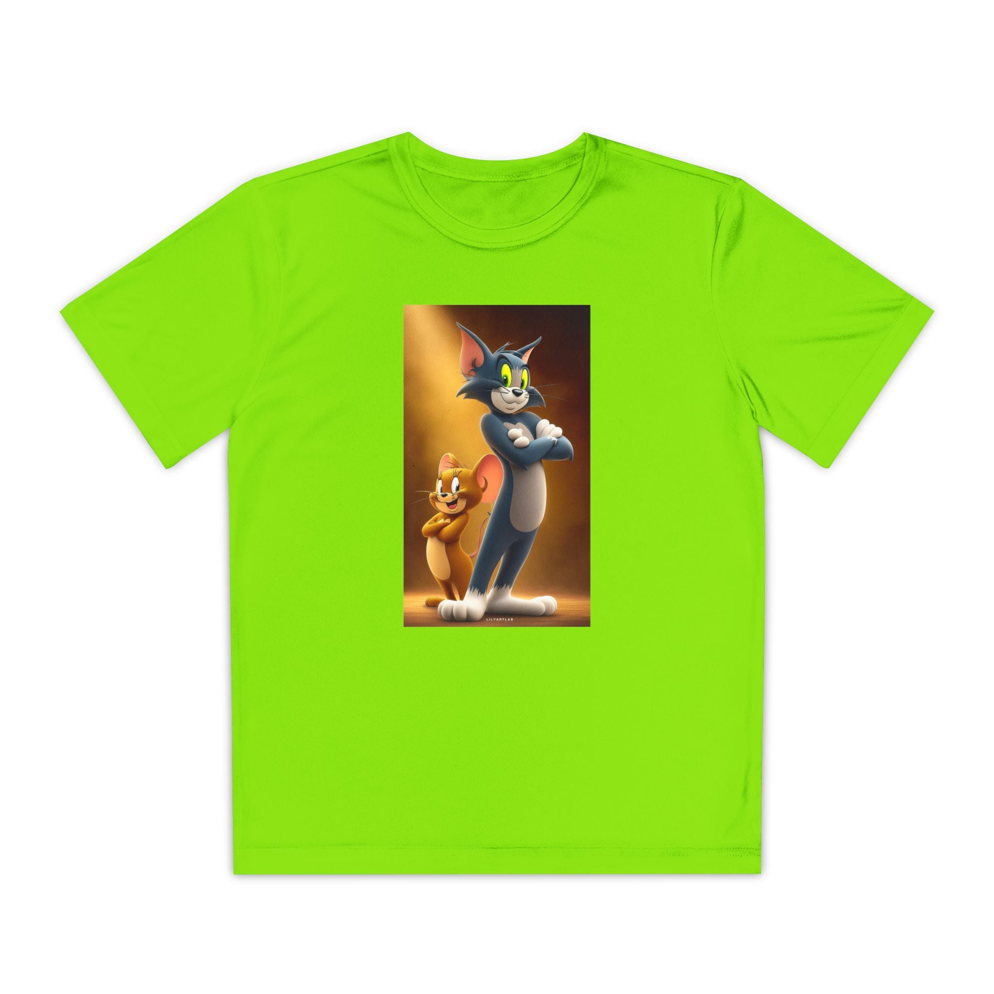 Youth Competitor Tee with Tom And Jerry design, Cartoon Graphic Kid's T-Shirt, Kids Tee, Children's Clothing, Funny Tee for Boys and Girls