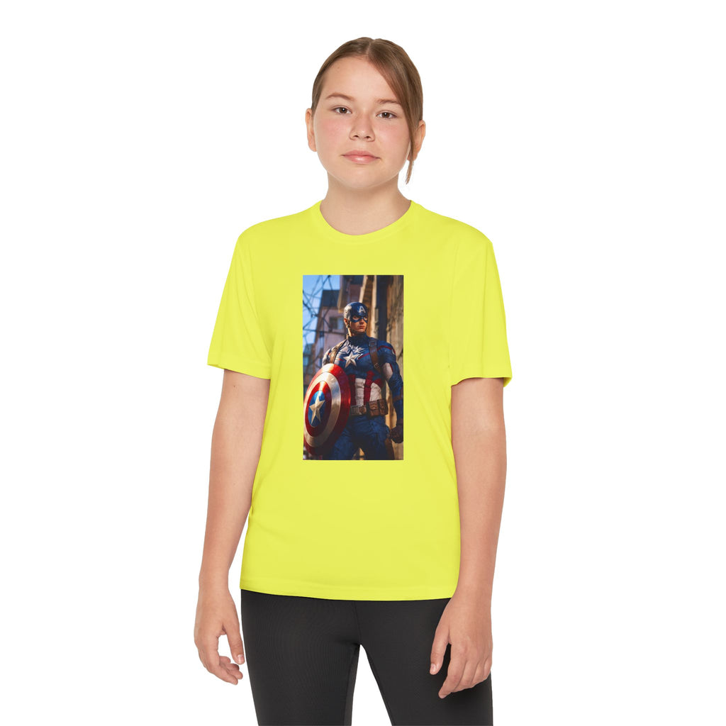 Captain America Superhero Marvel Patriotic, Kids Graphic T-Shirt, Boys Hero Top, Girls Comic Book Clothing, Birthday