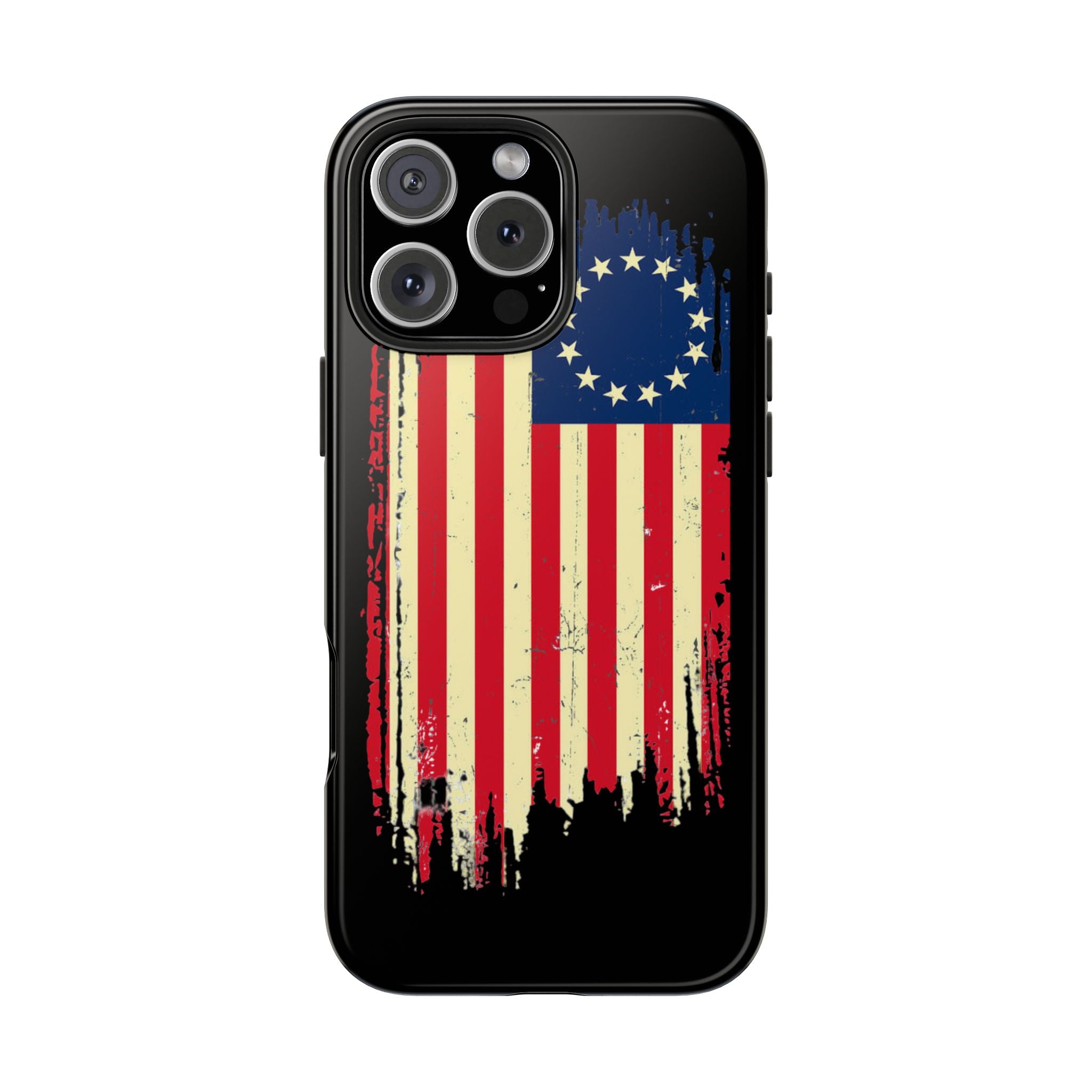 Patriotic Phone Cases with Vintage Flag Design, Tough Case for Independence Day, Memorial Day, 4th of July, Gift for Veterans, USA Pride