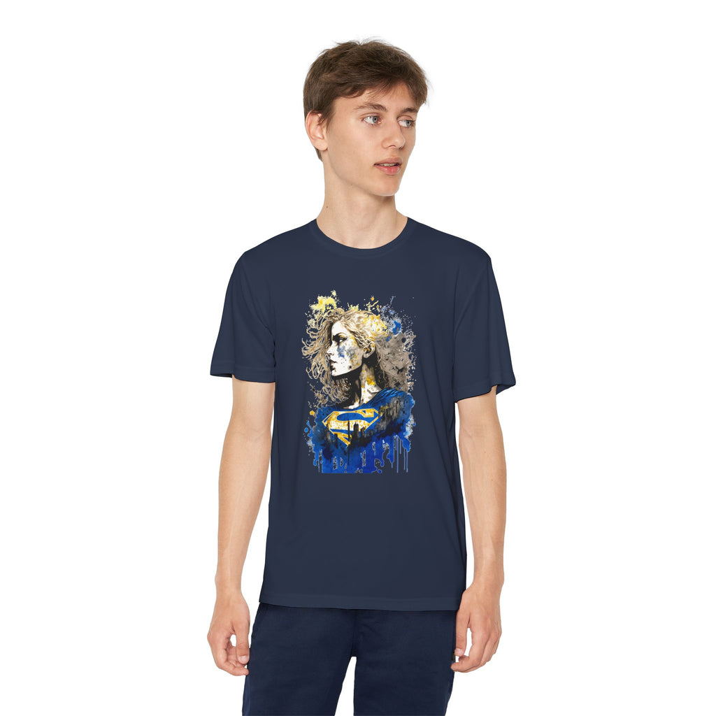 Superhero Youth T-Shirt Sports Graphic Tee, Cool Athletic Shirt for Kids