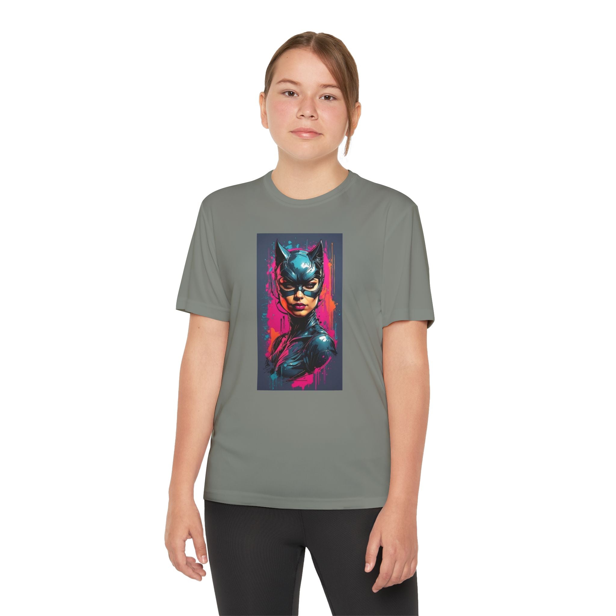 Superhero Youth T-Shirt Sports Graphic Tee, Cool Athletic Shirt for Kids