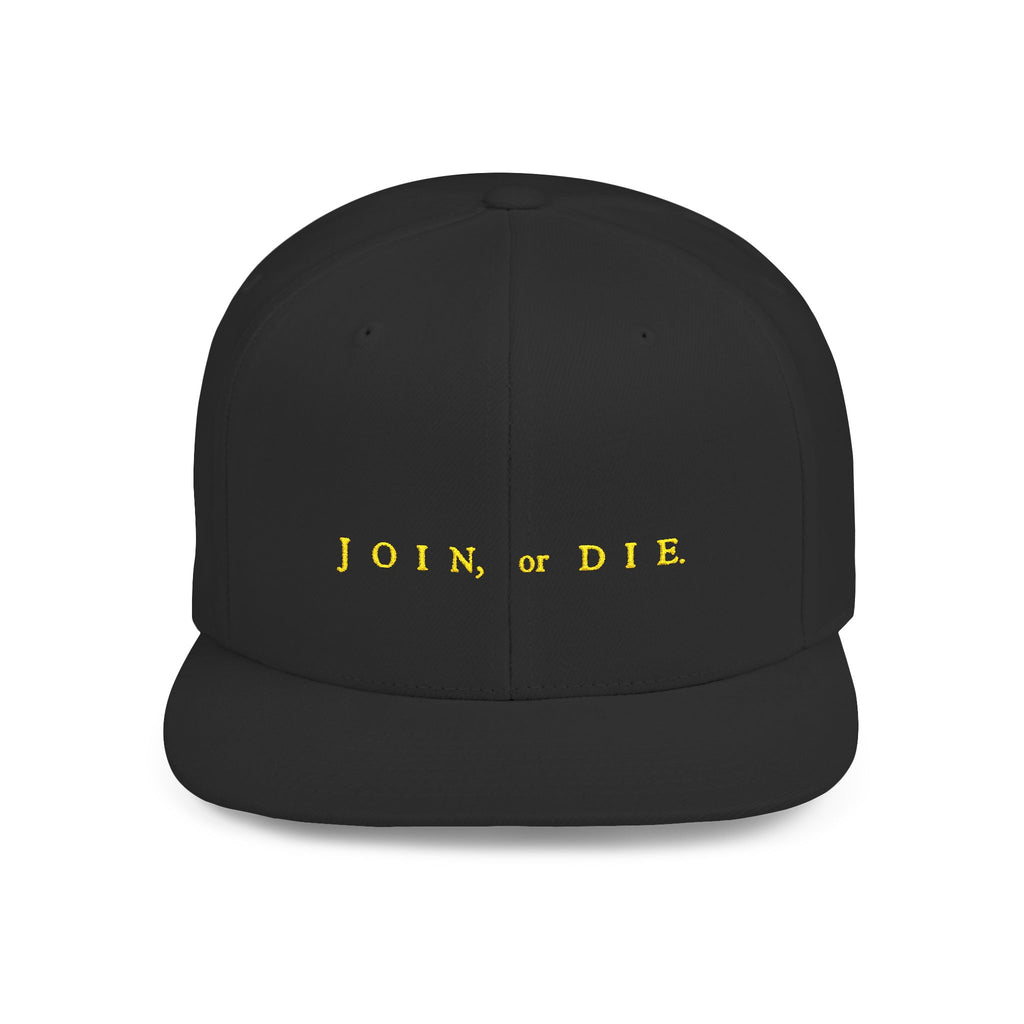 Join Or Die ~ Stylish Flat Bill Snapback Hat