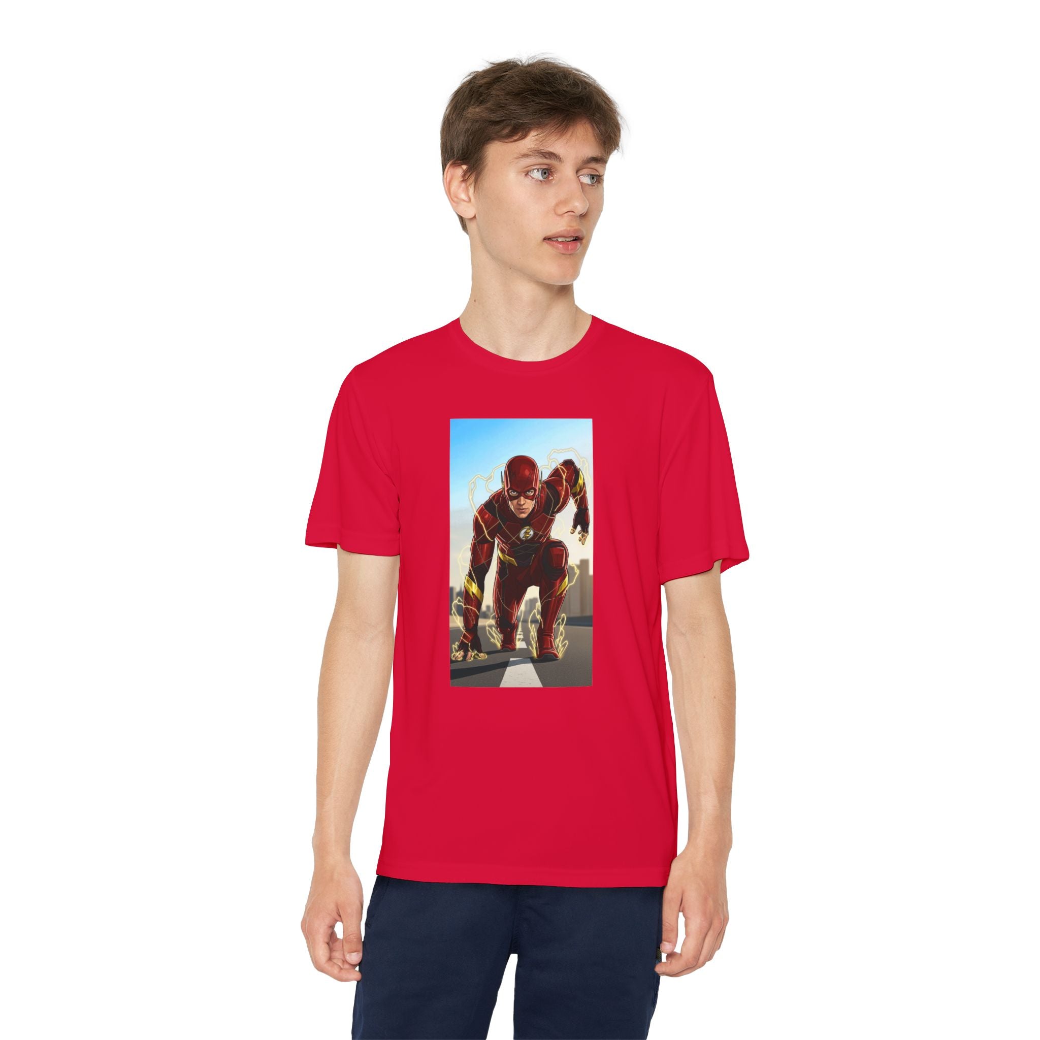 The Flash Superhero Marvel Youth T-Shirt, Kid's Superhero Tee, Children's Graphic Shirt, Comic Book Character Top, Kids Costume Apparel