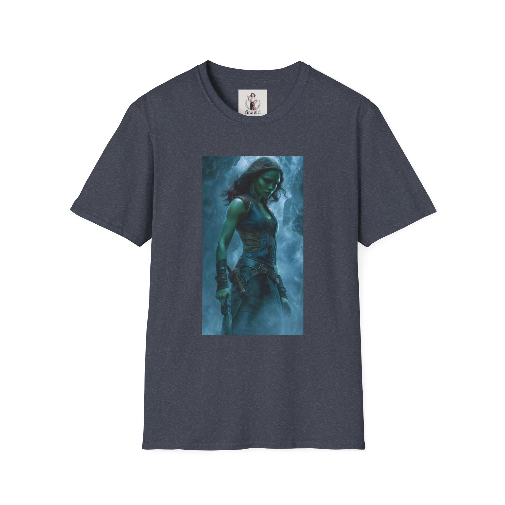 Gamora From Gardians Of The Galaxy Superhero Marvel Unisex Softstyle T-Shirt, Comic Book Tee, Geeky Clothing, Cosplay Costume Top