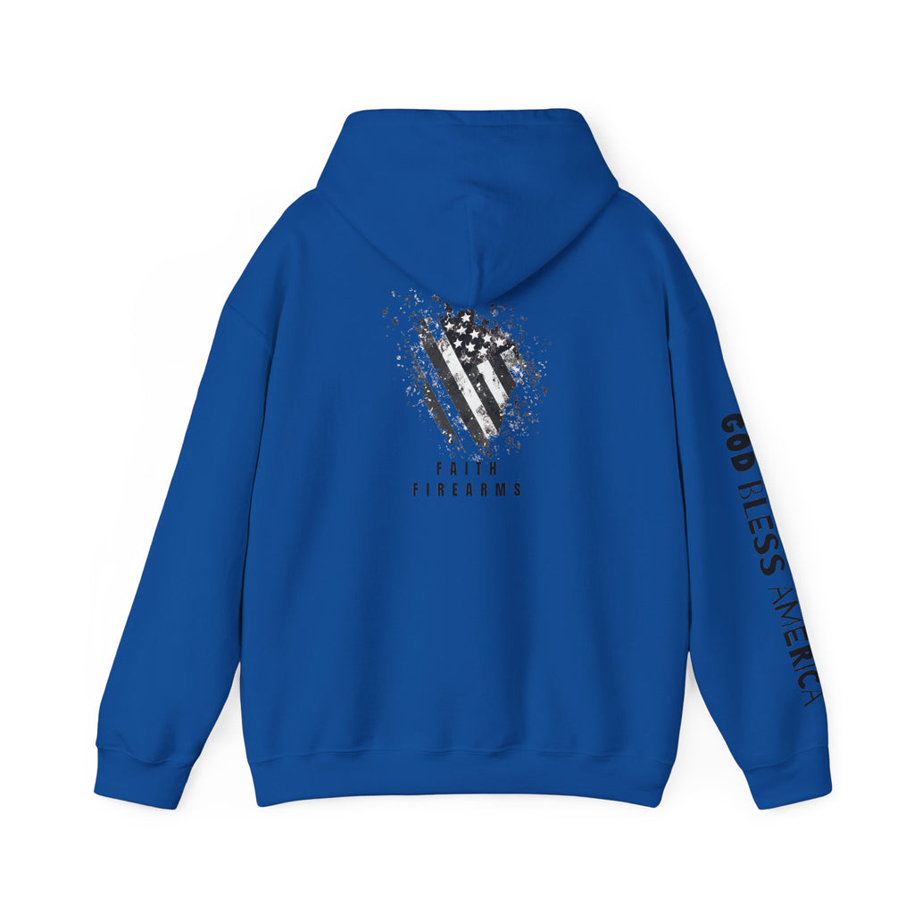 Faith Family Firearms Freedom Hooded Sweatshirt with Faith, Family, Firearms & Freedom Design - Unisex Cozy Wear for Celebrations
