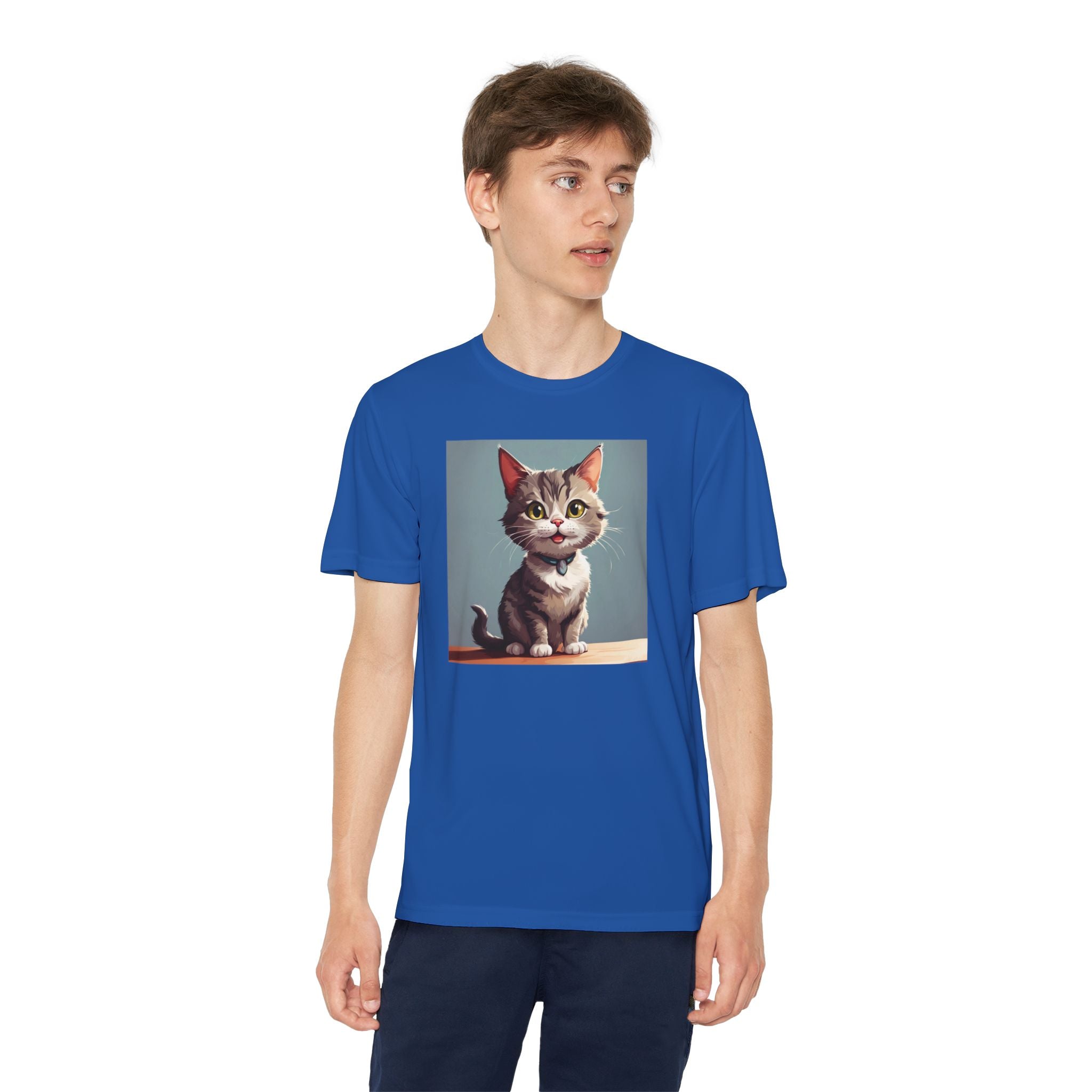 Youth Tee, Cute Kitten Graphic Shirt for Kids, Cat Lover Gift, Animal Theme Top, Children's Clothing, Feline Print Apparel