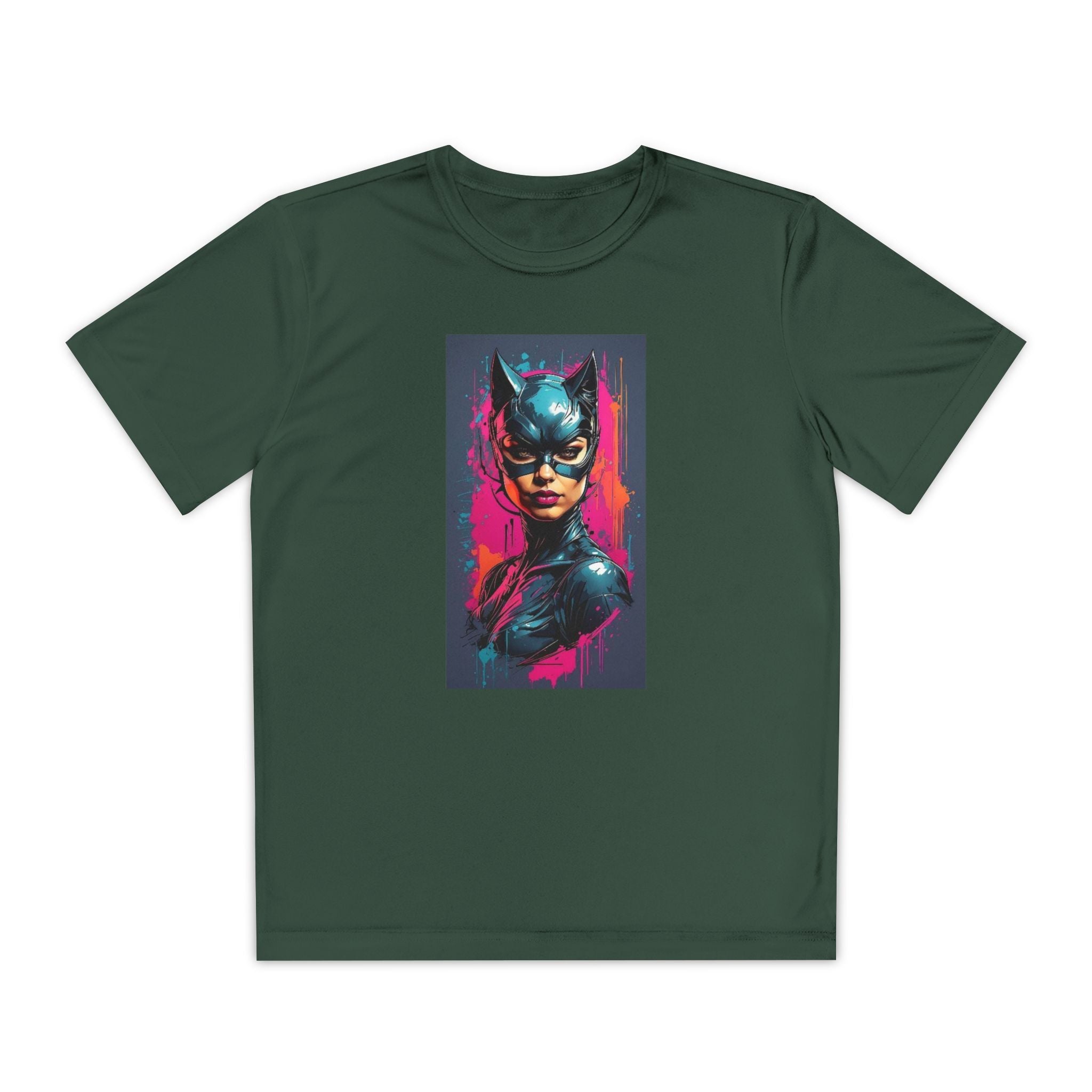 Superhero Youth T-Shirt Sports Graphic Tee, Cool Athletic Shirt for Kids