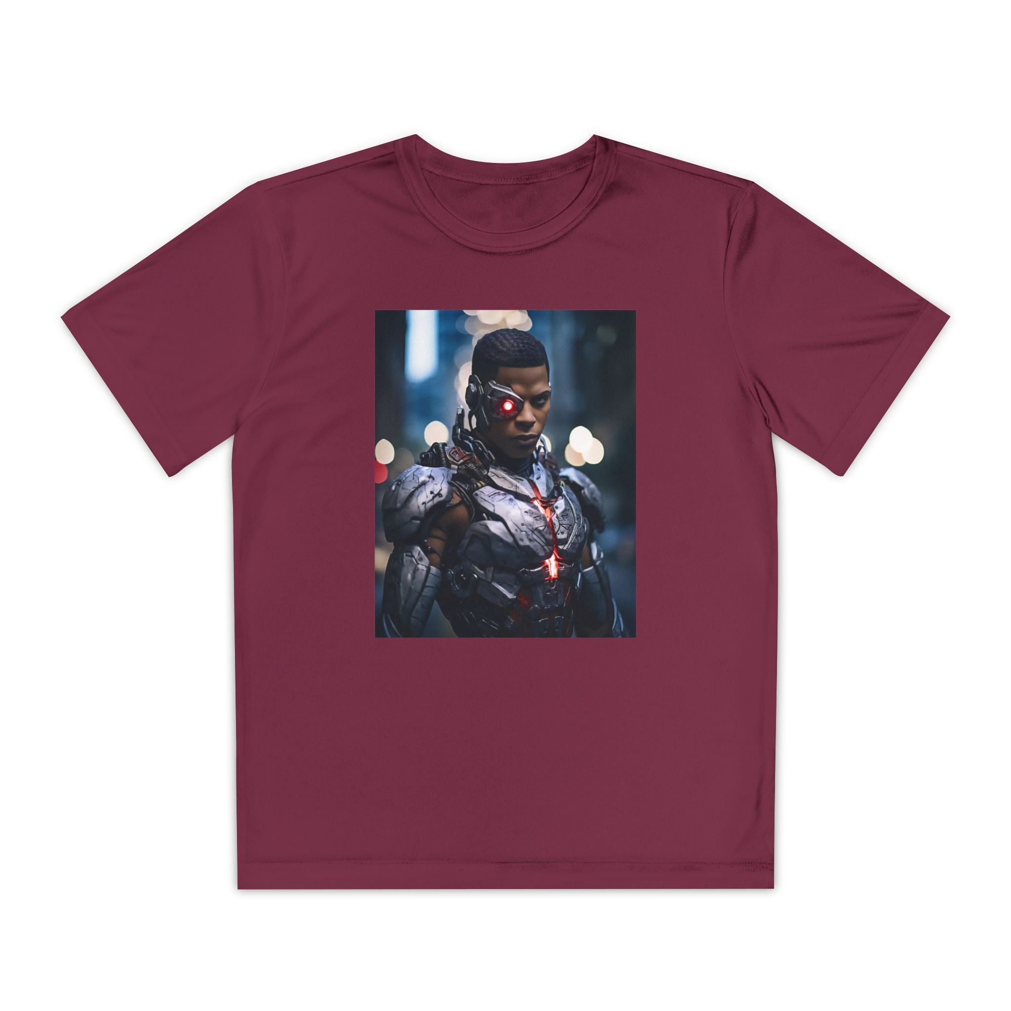 Cyborg Superhero Marvel Patriotic, Kids Graphic T-Shirt, Boys Hero Top, Girls Comic Book Clothing, Birthday