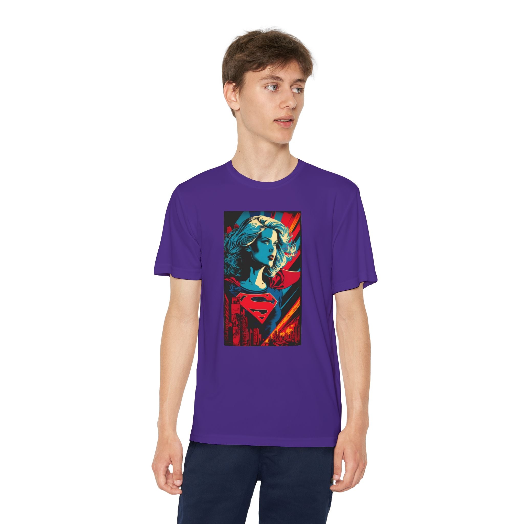 Superhero Youth T-Shirt Sports Graphic Tee, Cool Athletic Shirt for Kids