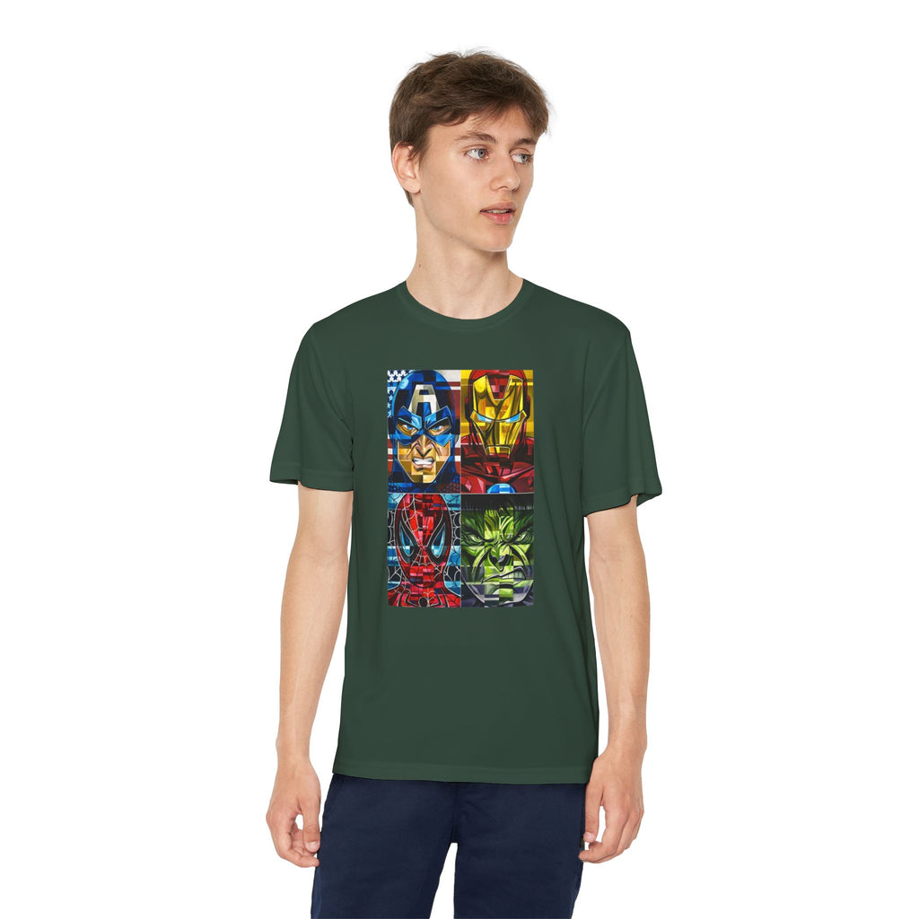 Advengers Youth T-Shirt Sports Graphic Tee, Cool Athletic Shirt for Kids, Perfect for Sports Events, Team Spirit