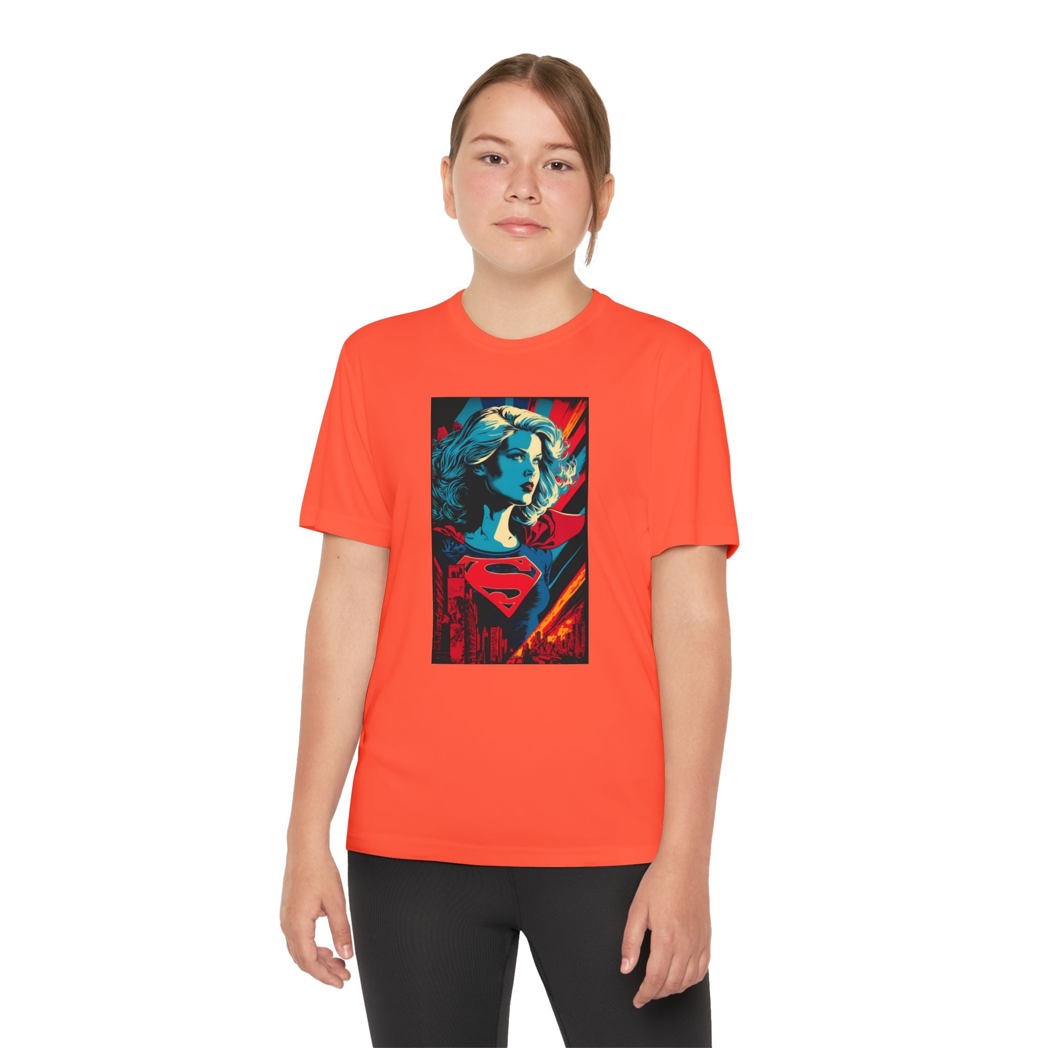 Superhero Youth T-Shirt Sports Graphic Tee, Cool Athletic Shirt for Kids