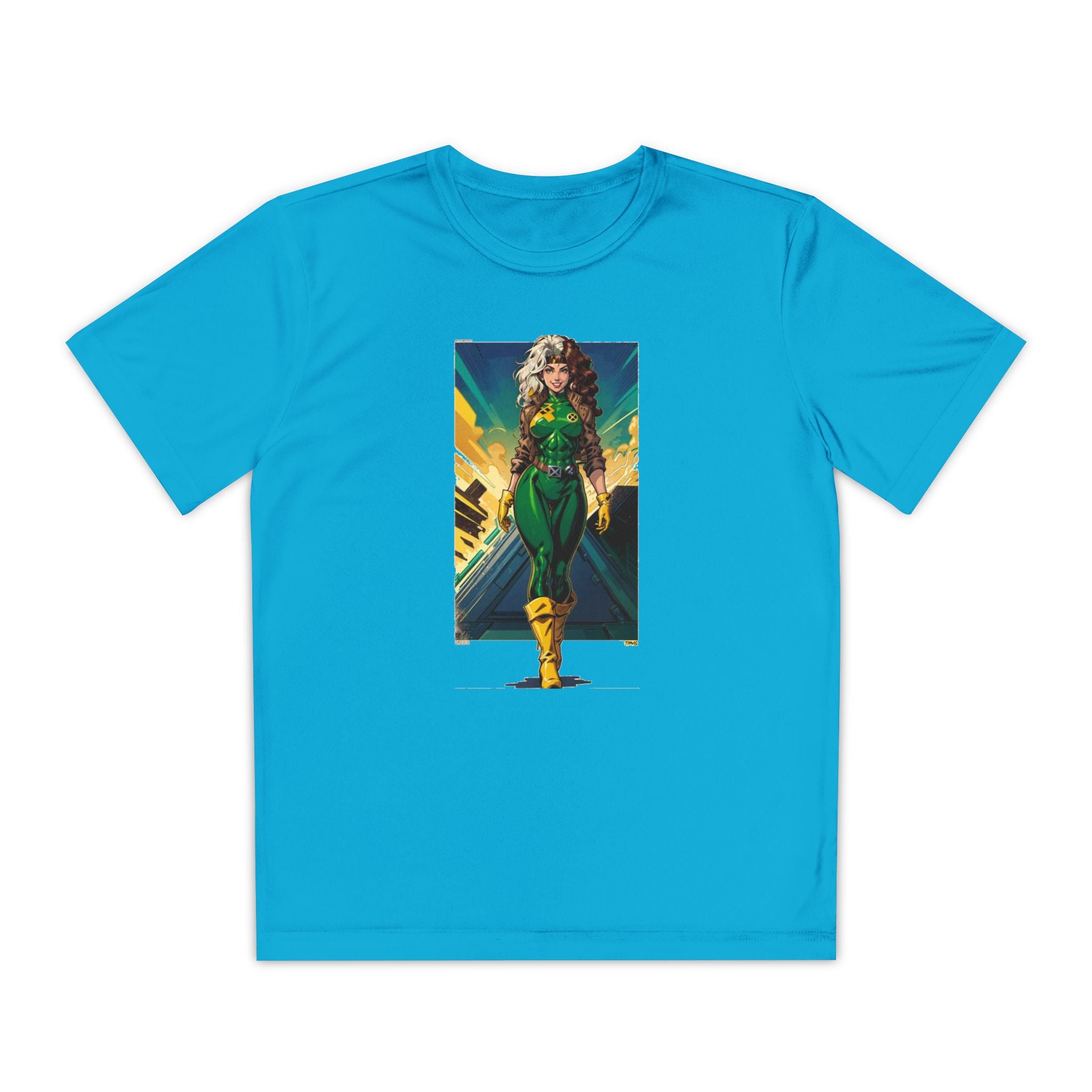 Superhero Youth T-Shirt Sports Graphic Tee, Cool Athletic Shirt for Kids