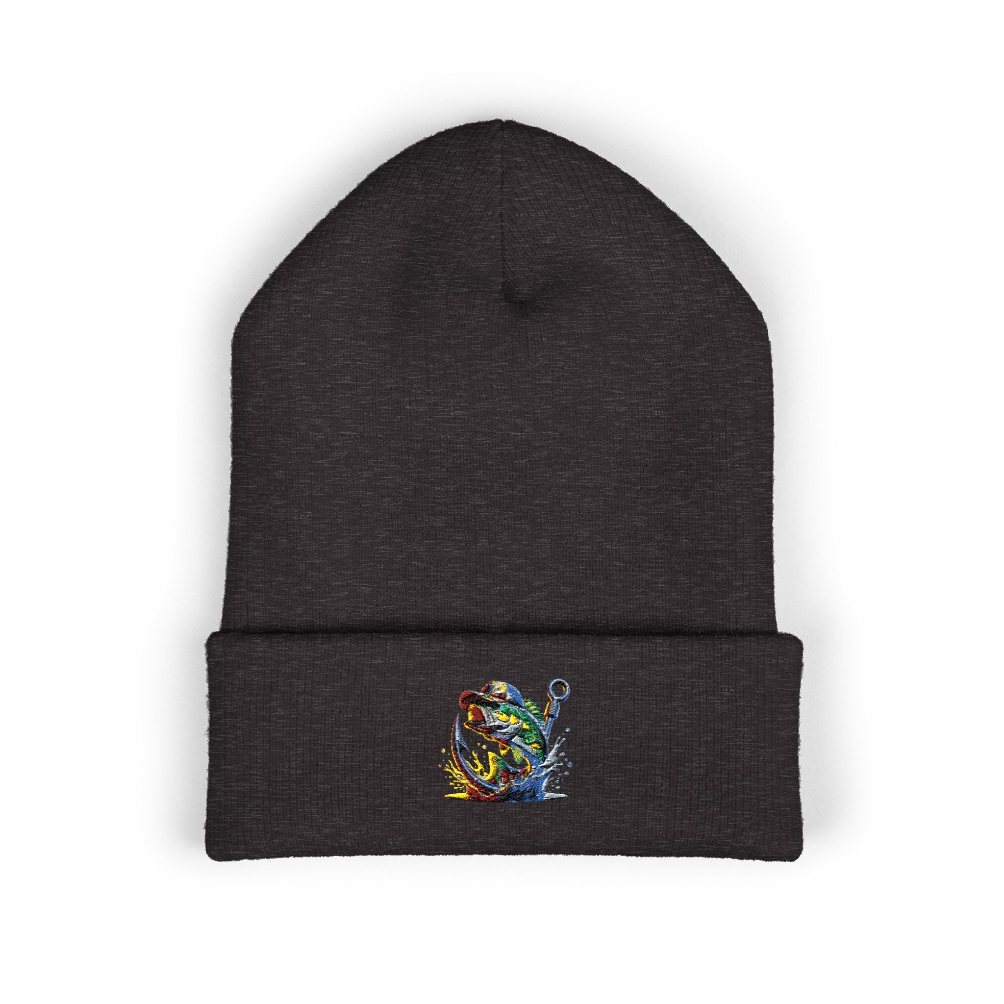 Beanie, Fishing Embroidered Hat for Outdoor Enthusiasts, Angler Gift, Fisherman Apparel, Winter Headwear, Knit Cap