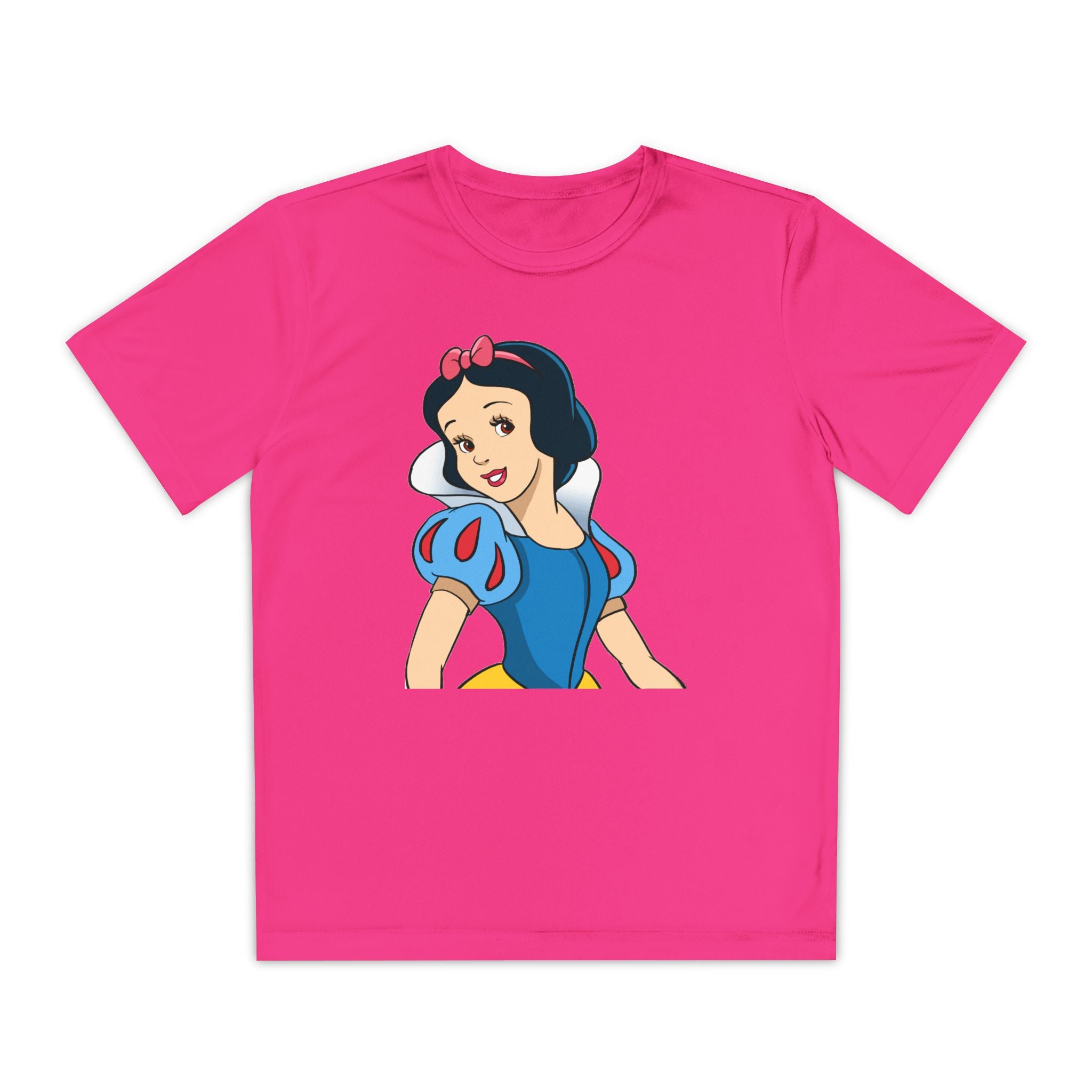 Snow White Youth T-Shirt Sports Graphic Tee, Cool Athletic Shirt for Kids, Perfect for Sports Events, Team Spirit