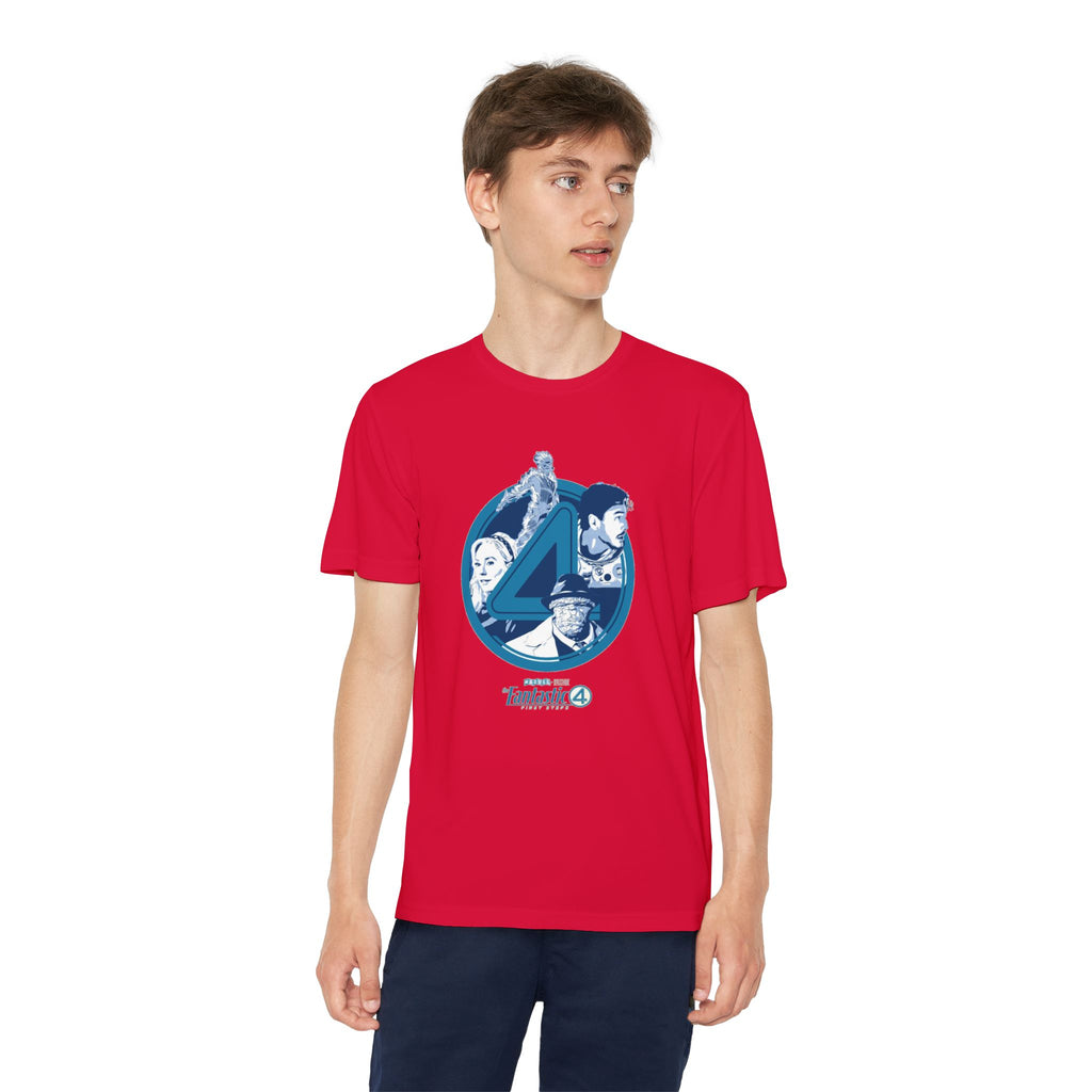 Fantastic 4 Youth T-Shirt Sports Graphic Tee, Cool Athletic Shirt for Kids, Perfect for Sports Events, Team Spirit