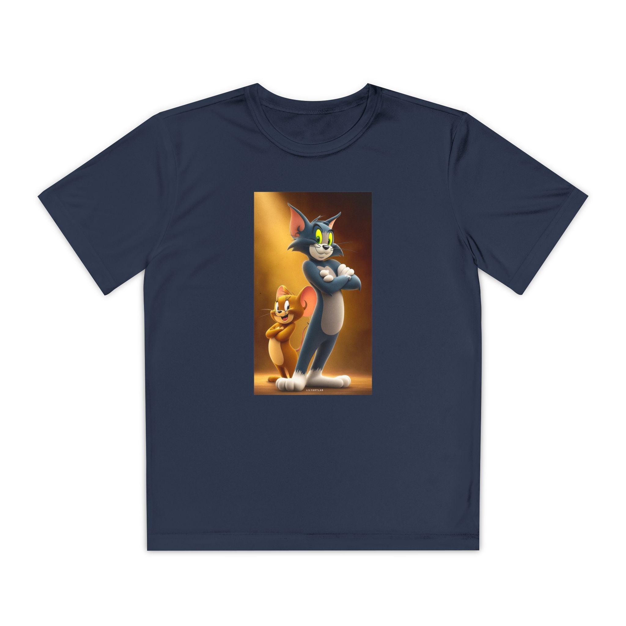 Youth Competitor Tee with Tom And Jerry design, Cartoon Graphic Kid's T-Shirt, Kids Tee, Children's Clothing, Funny Tee for Boys and Girls