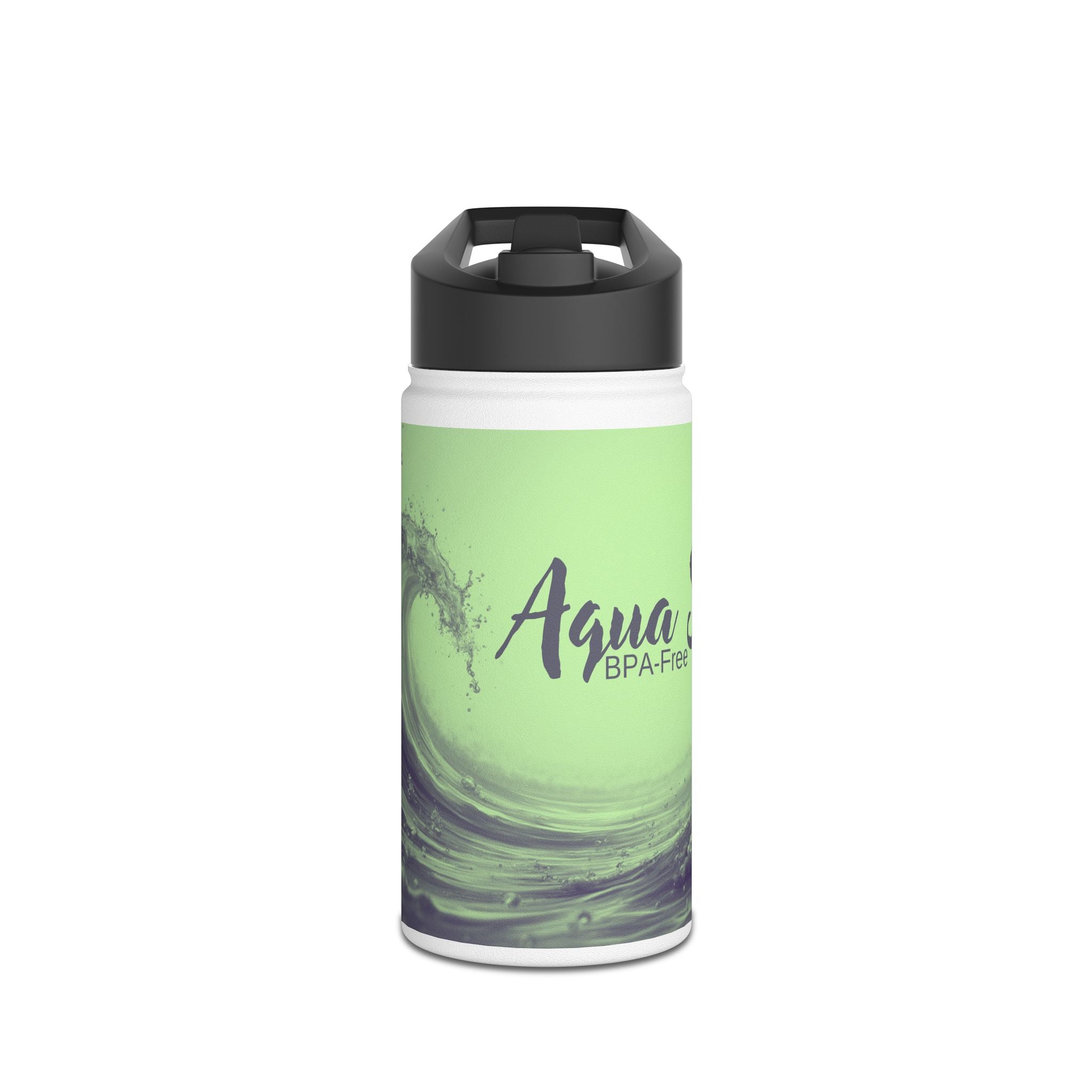 Aqua Wave Stainless Steel Water Bottle, Hydration Gift, Outdoor Adventure, Beach Vibes, Eco-Friendly, Travel Companion