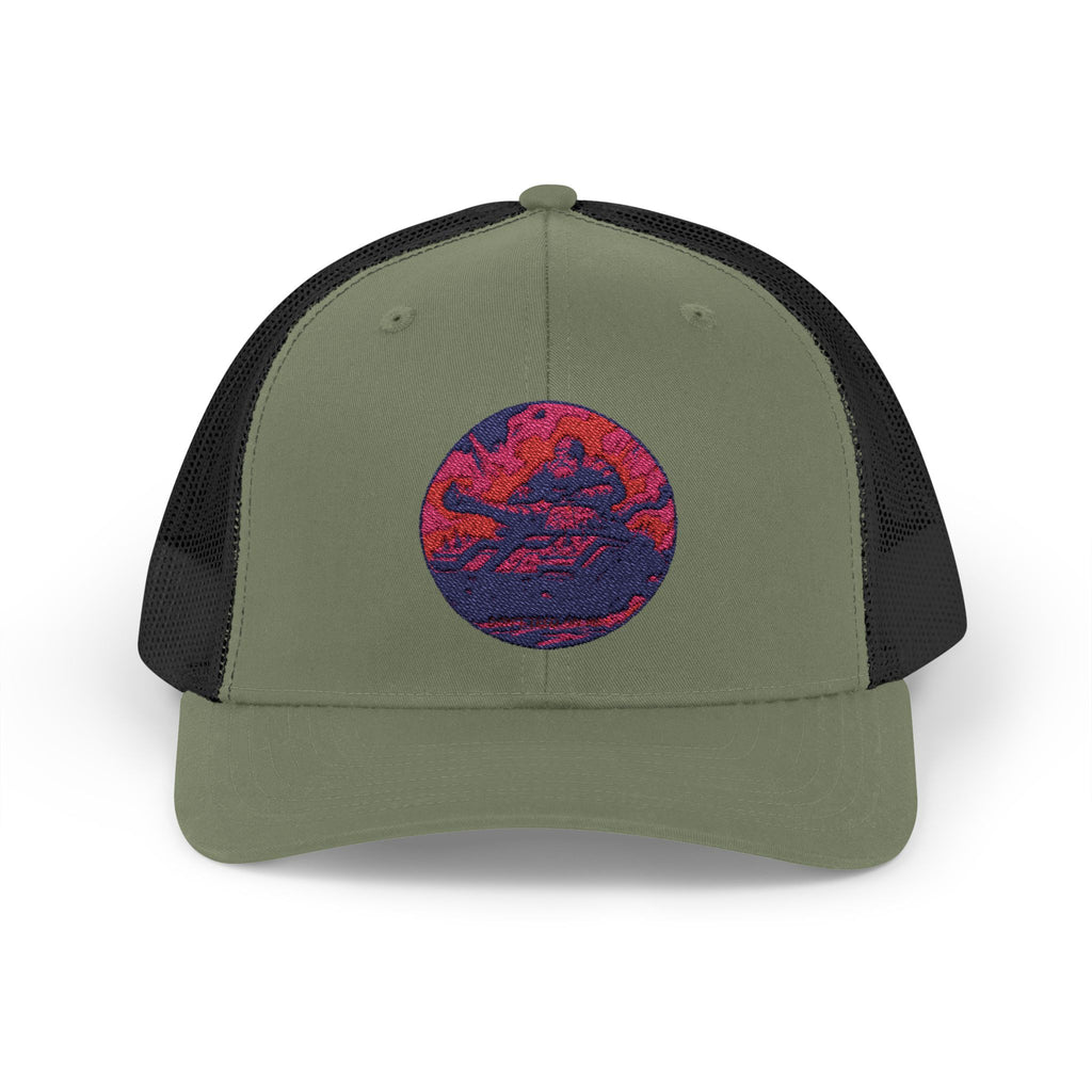 Santa Claus On A Tank Christmas Patriotic, Trucker Cap, Patriotic hat, Truckers Hat, Patriotic Accessories