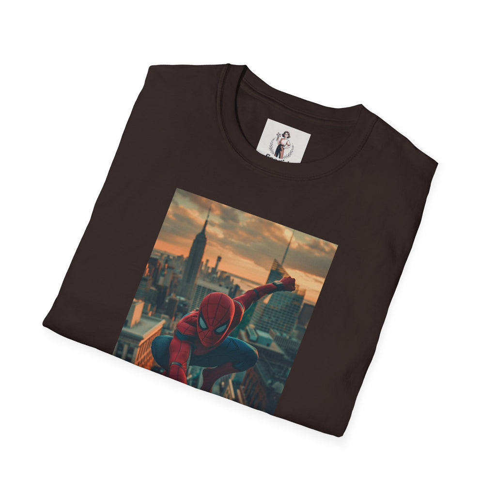 Spiderman Superhero Marvel Unisex Softstyle T-Shirt, Comic Book Tee, Geeky Clothing, Cosplay Costume Top