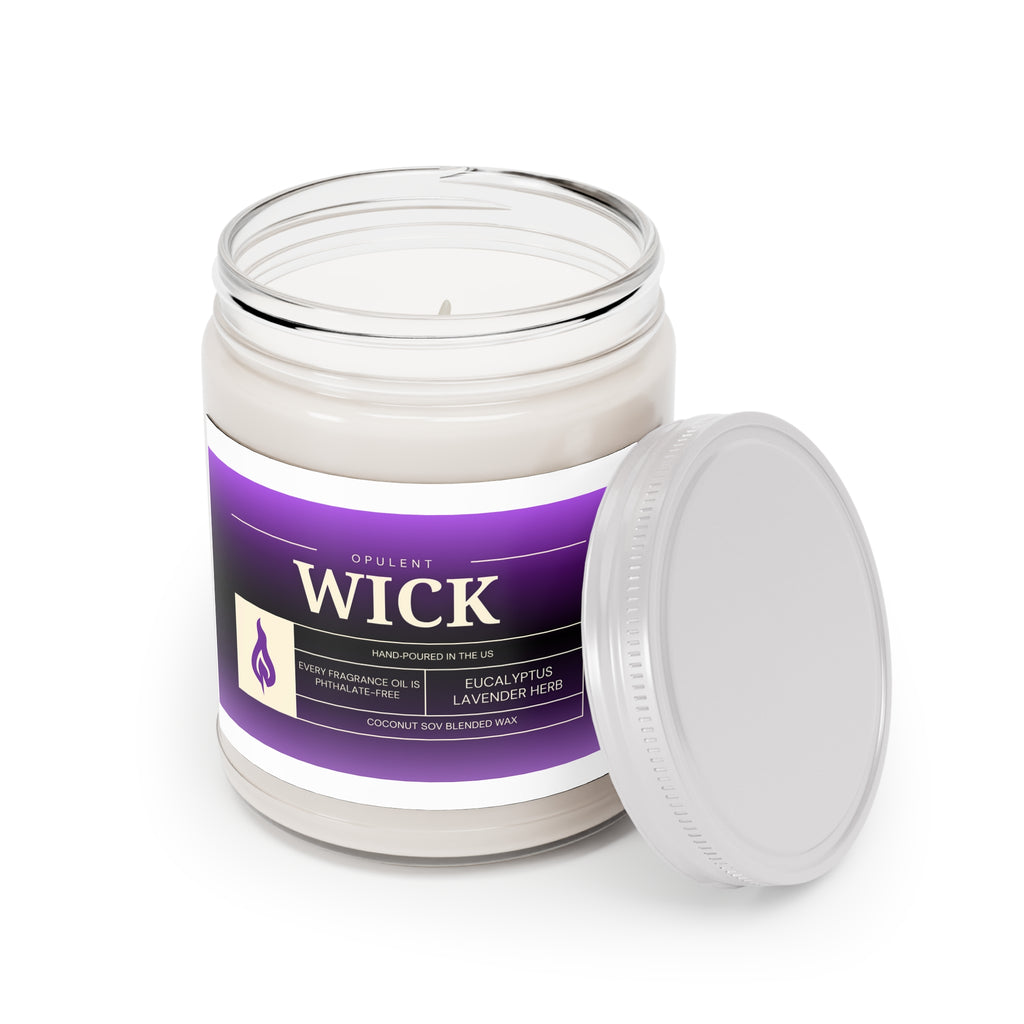 Soy Candles, OPULENT Wick, Hand-poured in the US, White Lid, 9oz, Aromatherapy, Relaxation, Home Decor, Gift, Scented Candles