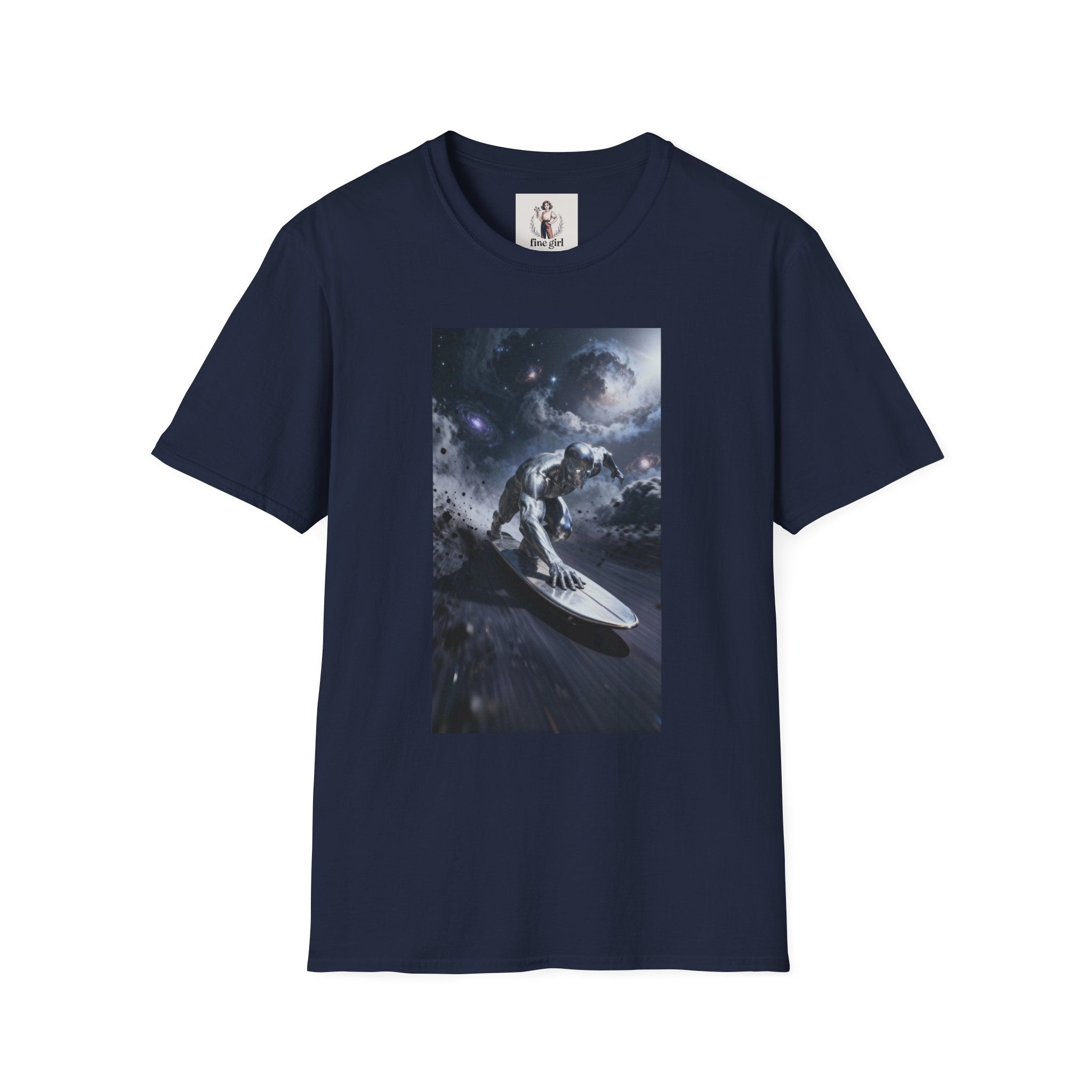 Silver Surfer Superhero Marvel Unisex Softstyle T-Shirt, Comic Book Tee, Geeky Clothing, Cosplay Costume Top