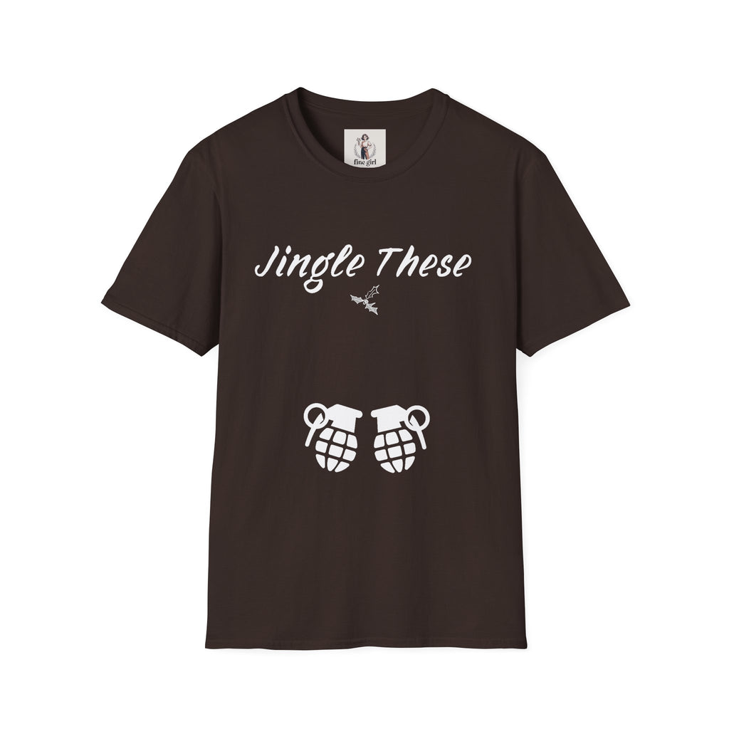 Jingle These Hand Grenades Christmas T-Shirt ~ Unisex Softstyle T-Shirt