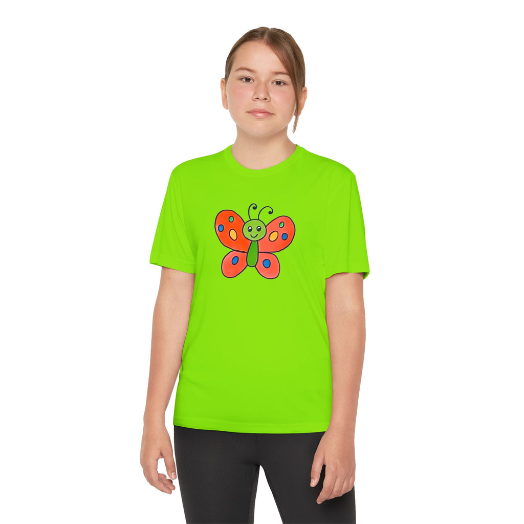 Butterffy Youth T-Shirt Sports Graphic Tee, Cool Athletic Shirt for Kids, Perfect for Sports Events, Team Spirit