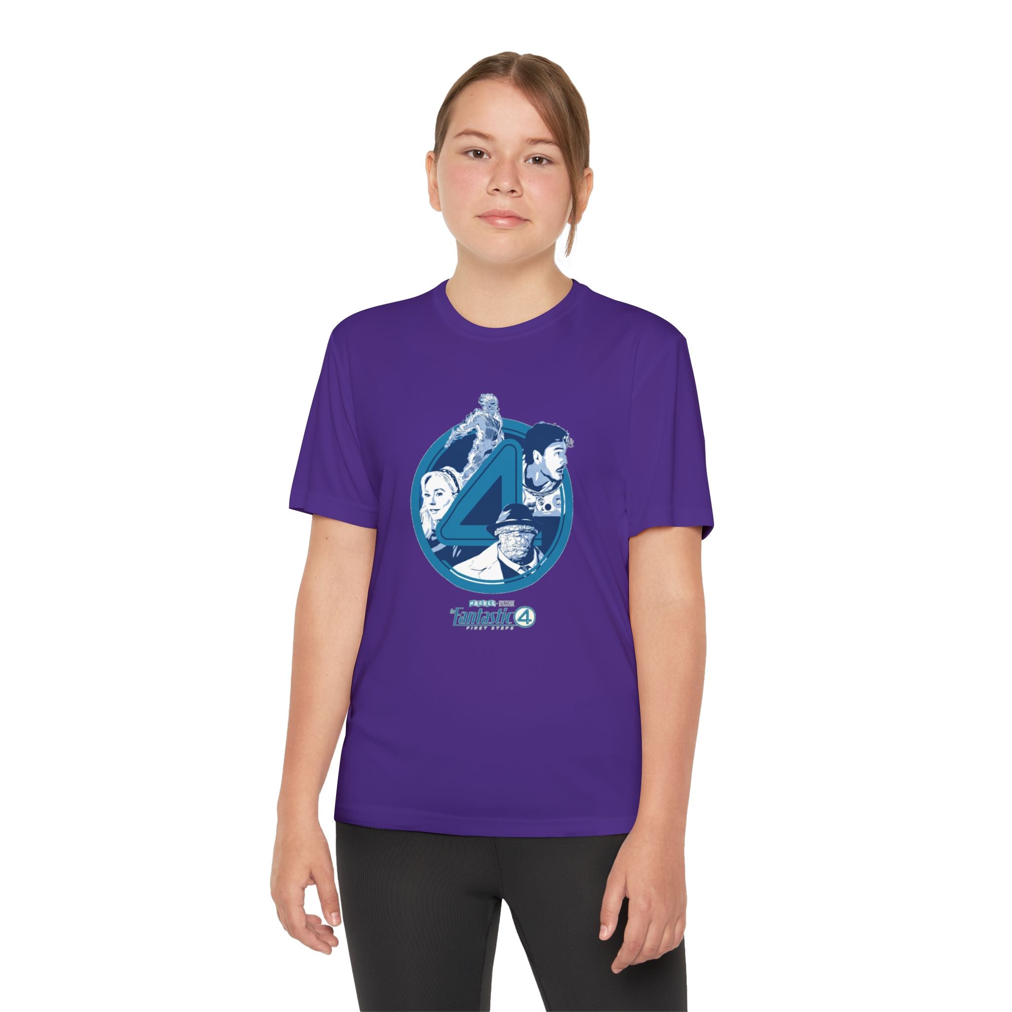 Fantastic 4 Youth T-Shirt Sports Graphic Tee, Cool Athletic Shirt for Kids, Perfect for Sports Events, Team Spirit
