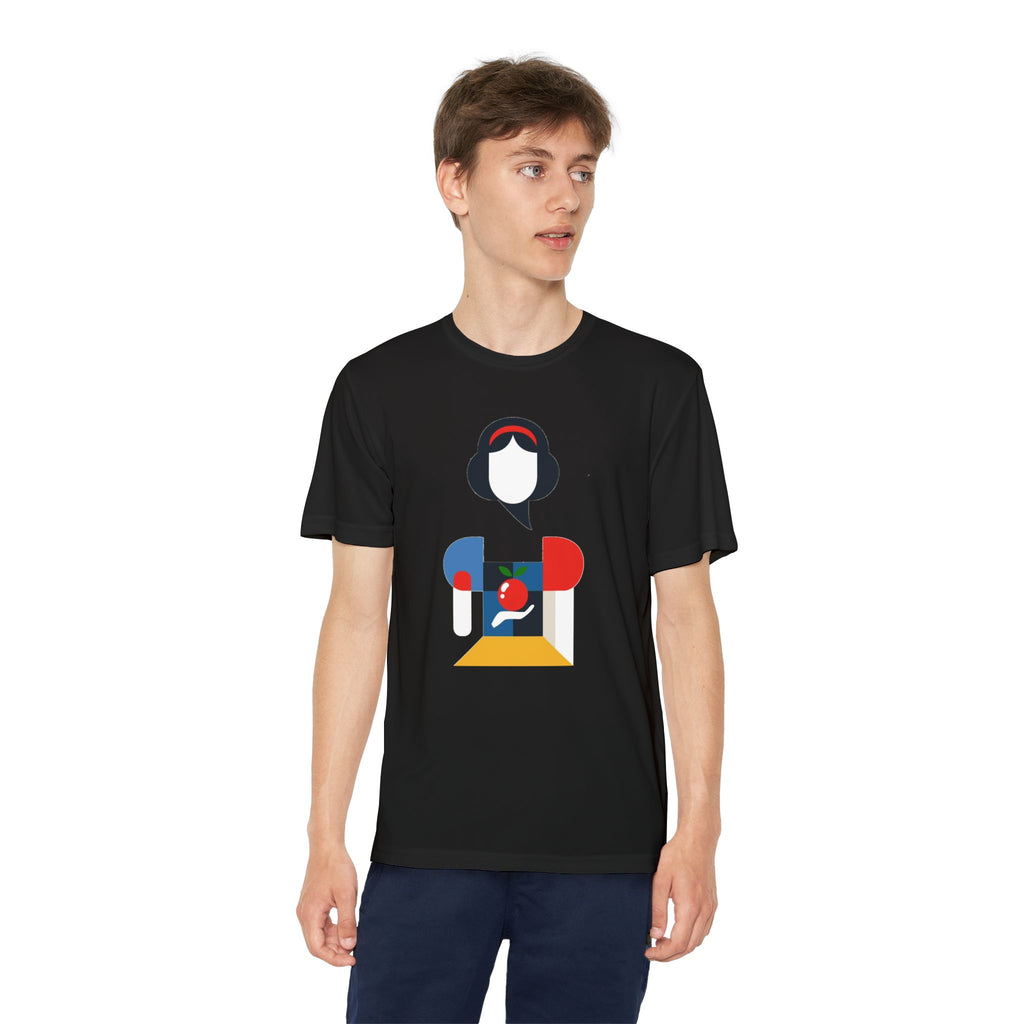 Snow White Youth T-Shirt Sports Graphic Tee, Cool Athletic Shirt for Kids, Perfect for Sports Events, Team Spirit