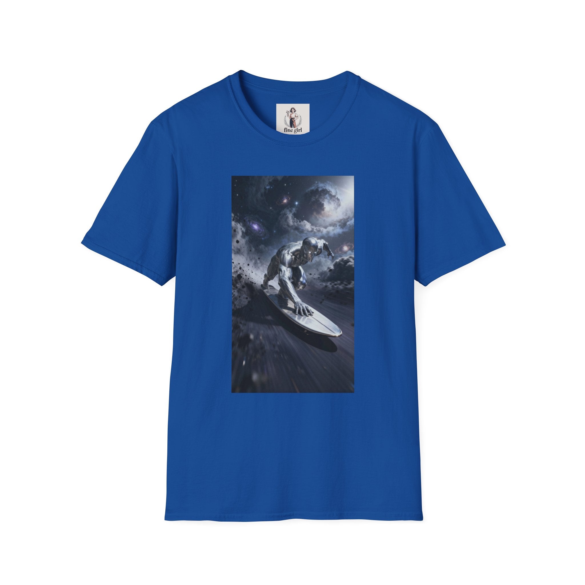 Silver Surfer Superhero Marvel Unisex Softstyle T-Shirt, Comic Book Tee, Geeky Clothing, Cosplay Costume Top