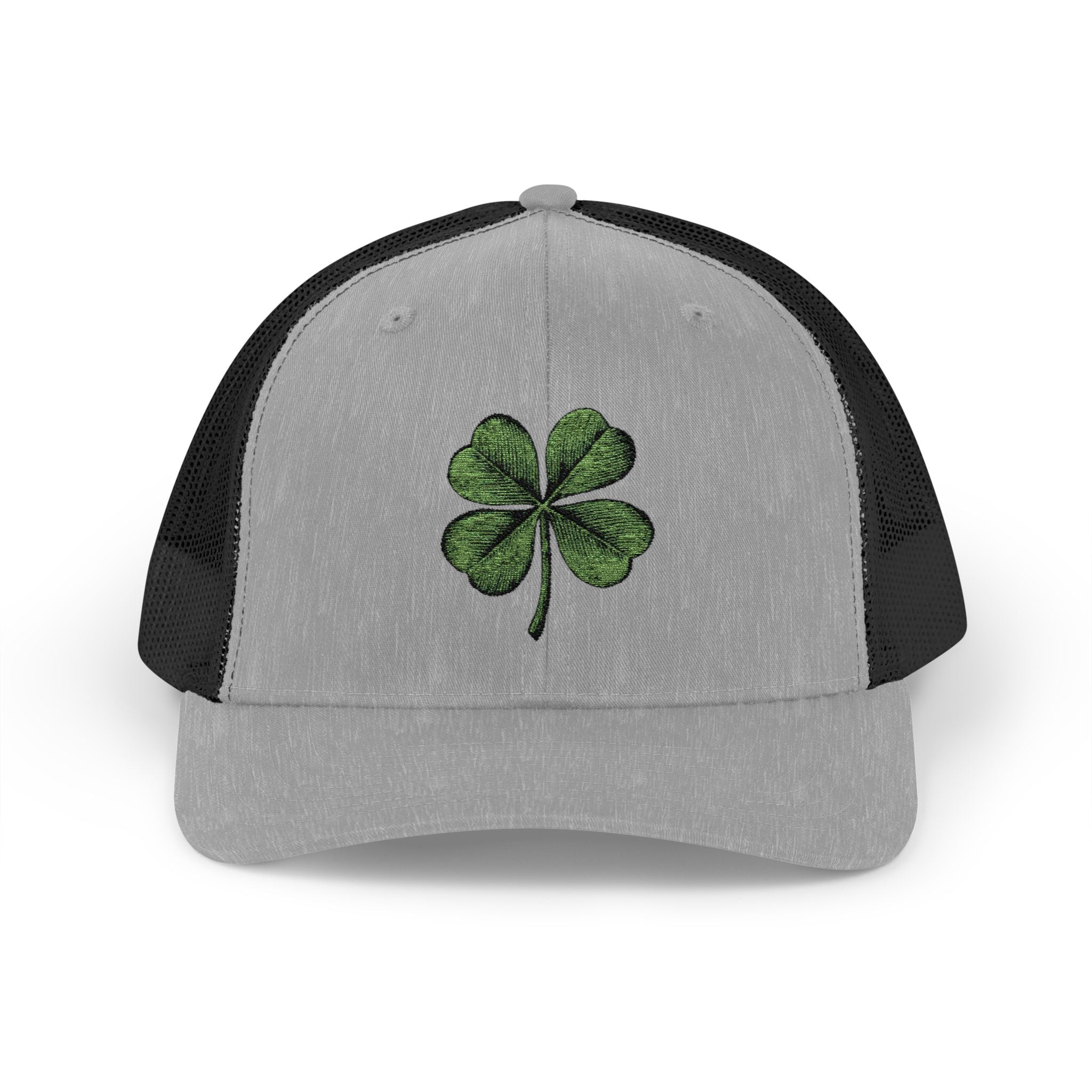 St. Patrick's Day Lucky 4-Leaf Clover Snapback Trucker Cap