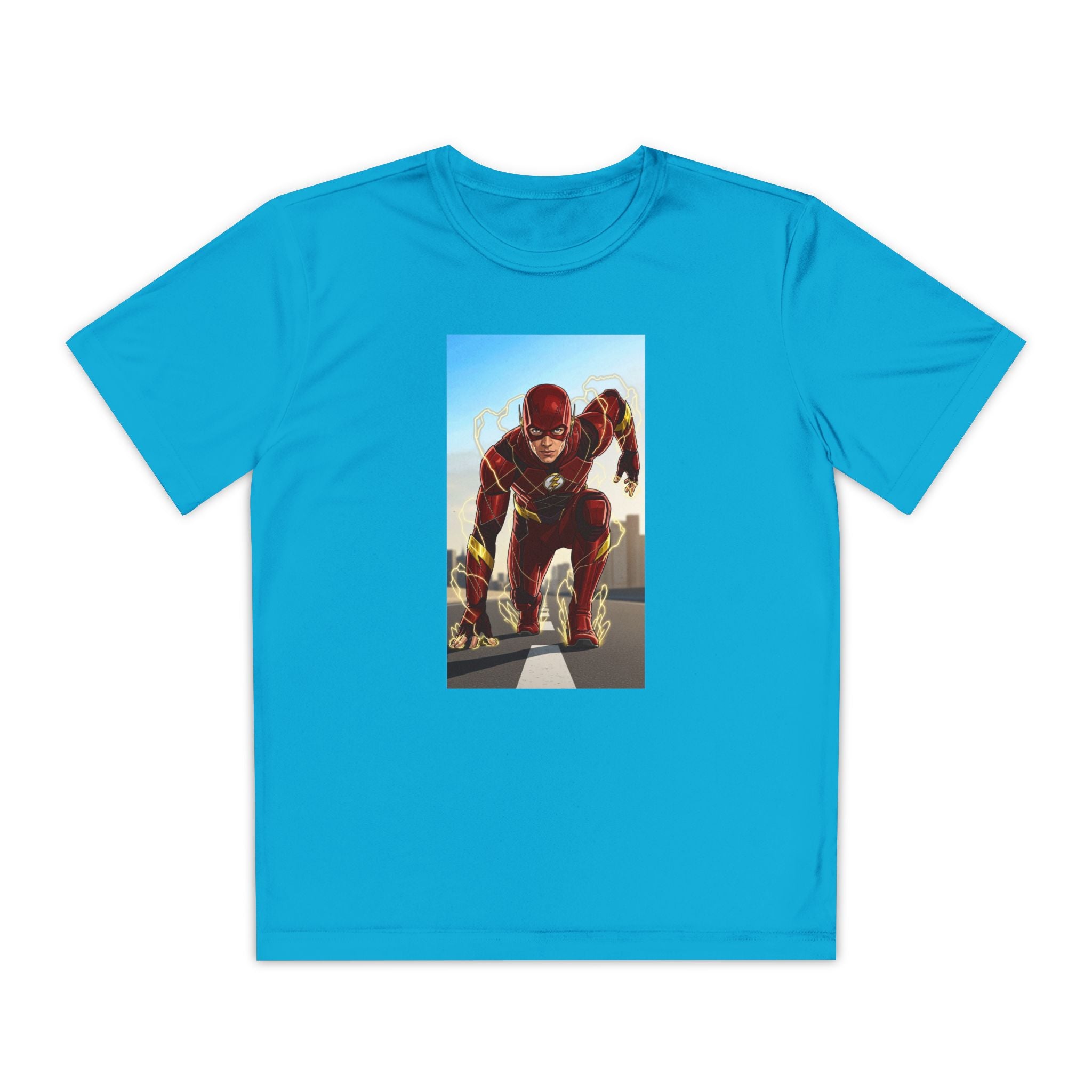 The Flash Superhero Marvel Youth T-Shirt, Kid's Superhero Tee, Children's Graphic Shirt, Comic Book Character Top, Kids Costume Apparel