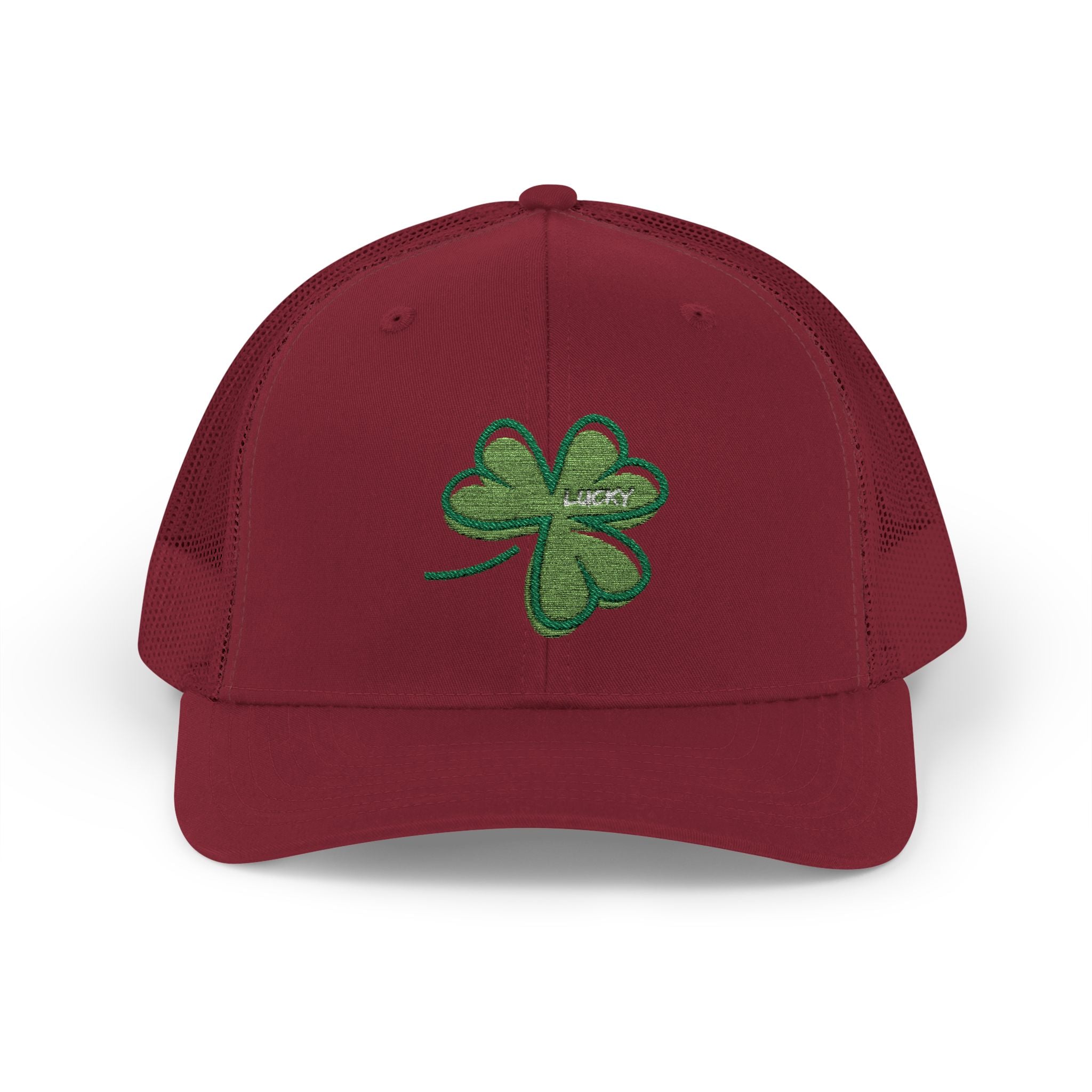 St. Patrick's Day Lucky 4-Leaf Clover Snapback Trucker Cap