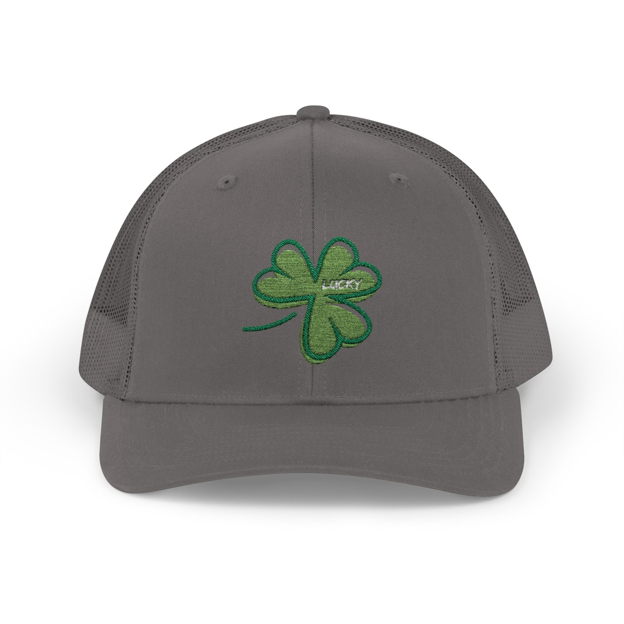St. Patrick's Day Lucky 4-Leaf Clover Snapback Trucker Cap