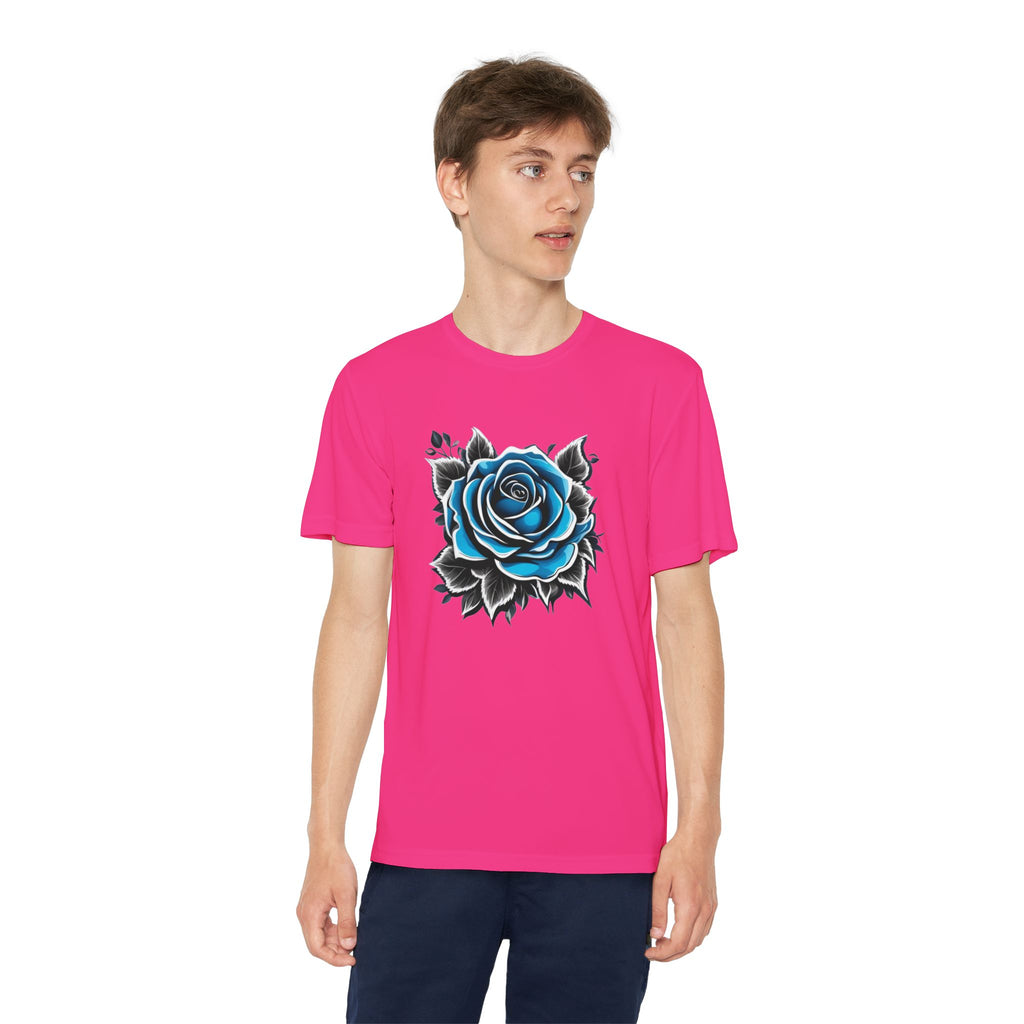 Flower Youth T-Shirt Sports Graphic Tee, Cool Athletic Shirt for Kids