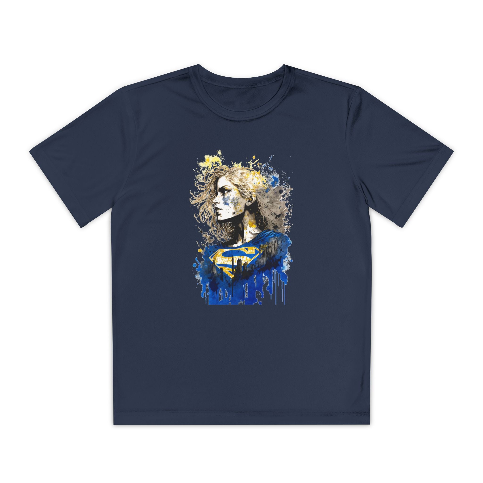 Superhero Youth T-Shirt Sports Graphic Tee, Cool Athletic Shirt for Kids