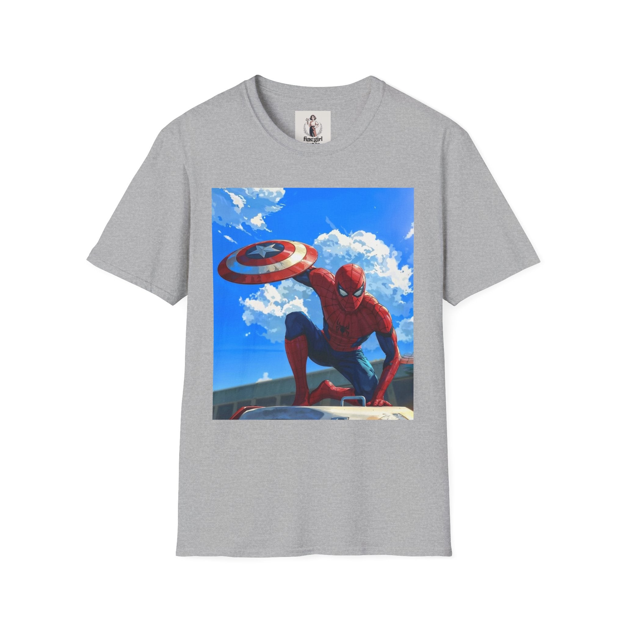 Spiderman Superhero Marvel Unisex Softstyle T-Shirt, Comic Book Tee, Geeky Clothing, Cosplay Costume Top