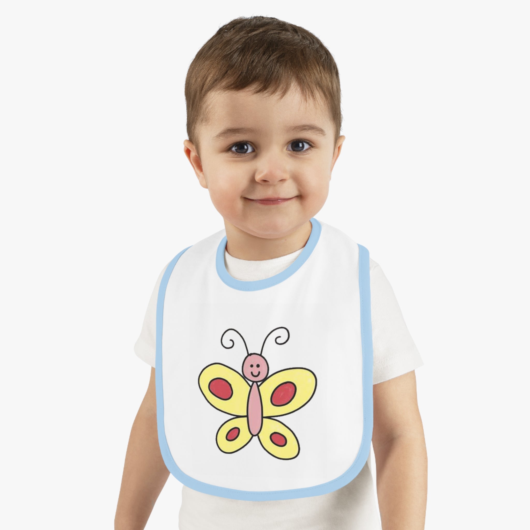 Butterfy Cute Baby Bib - Tiny but Mighty, Infant Feeding Bib, Baby Shower Gift, Newborn Accessories, Elephant Design, Everyday Use