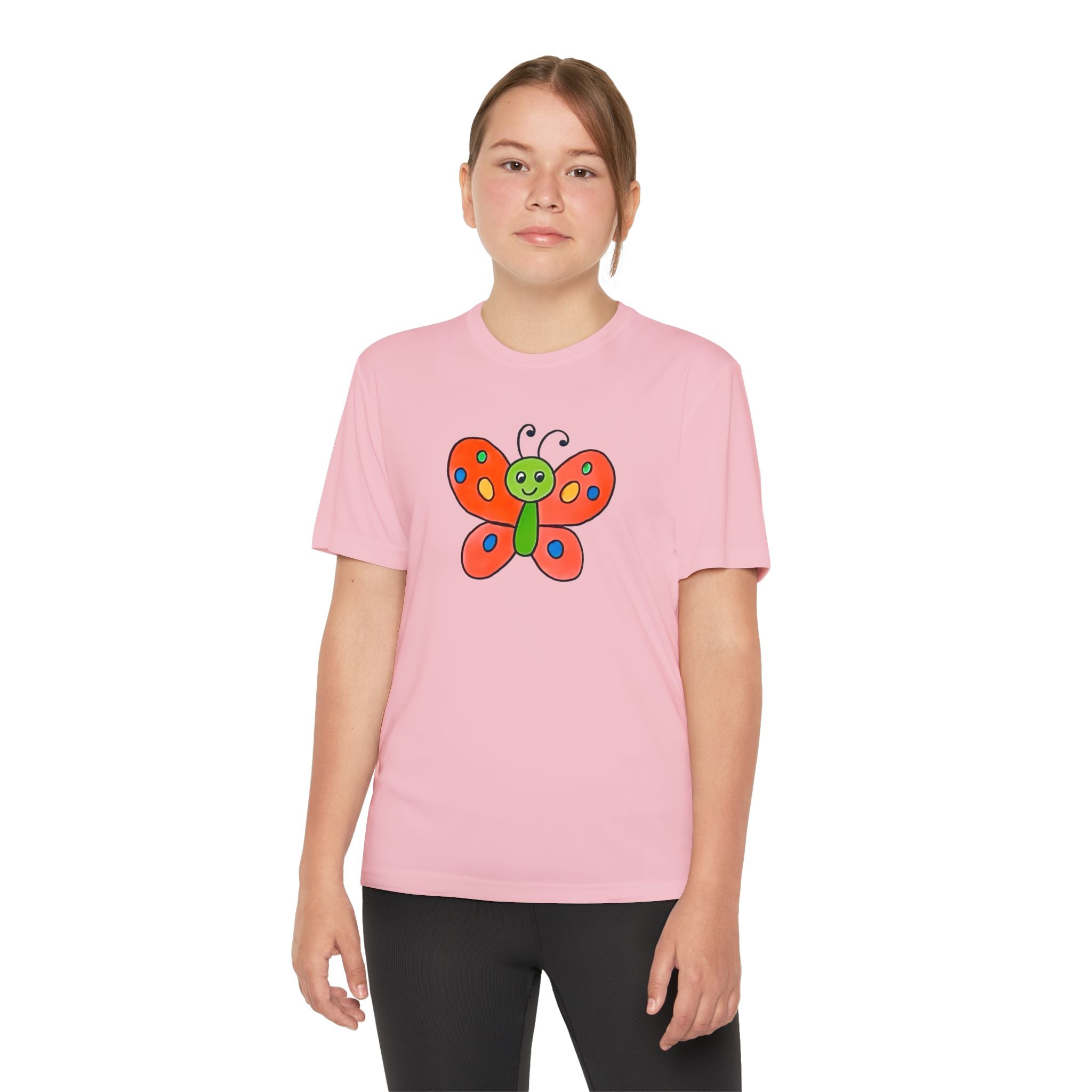 Butterffy Youth T-Shirt Sports Graphic Tee, Cool Athletic Shirt for Kids, Perfect for Sports Events, Team Spirit
