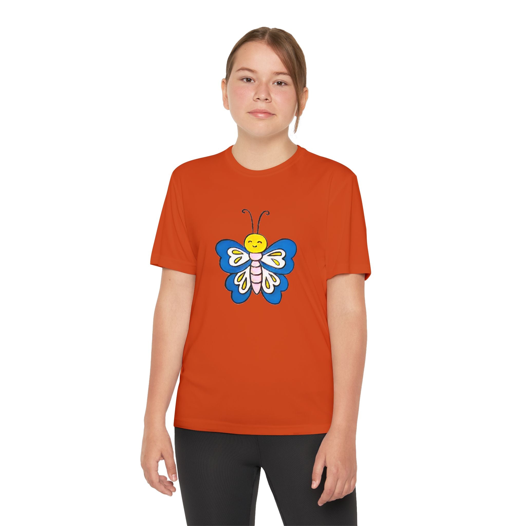 Butterffy Youth T-Shirt Sports Graphic Tee, Cool Athletic Shirt for Kids, Perfect for Sports Events, Team Spirit