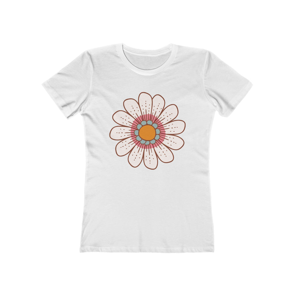 Flower Women's Tshirt, Floral Graphic Tee, Casual Top for Her, Spring Blossom Shirt, Botanical Print Blouse