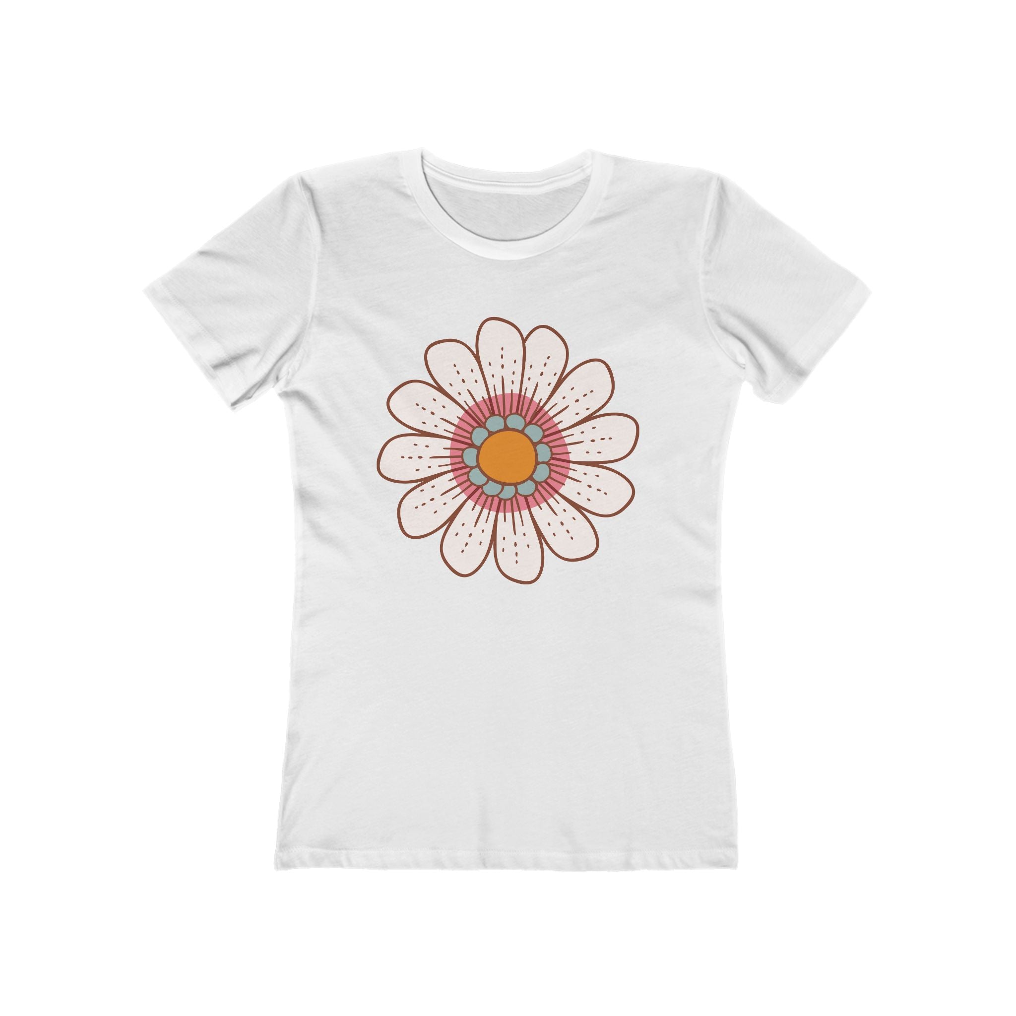 Flower Women's Tshirt, Floral Graphic Tee, Casual Top for Her, Spring Blossom Shirt, Botanical Print Blouse