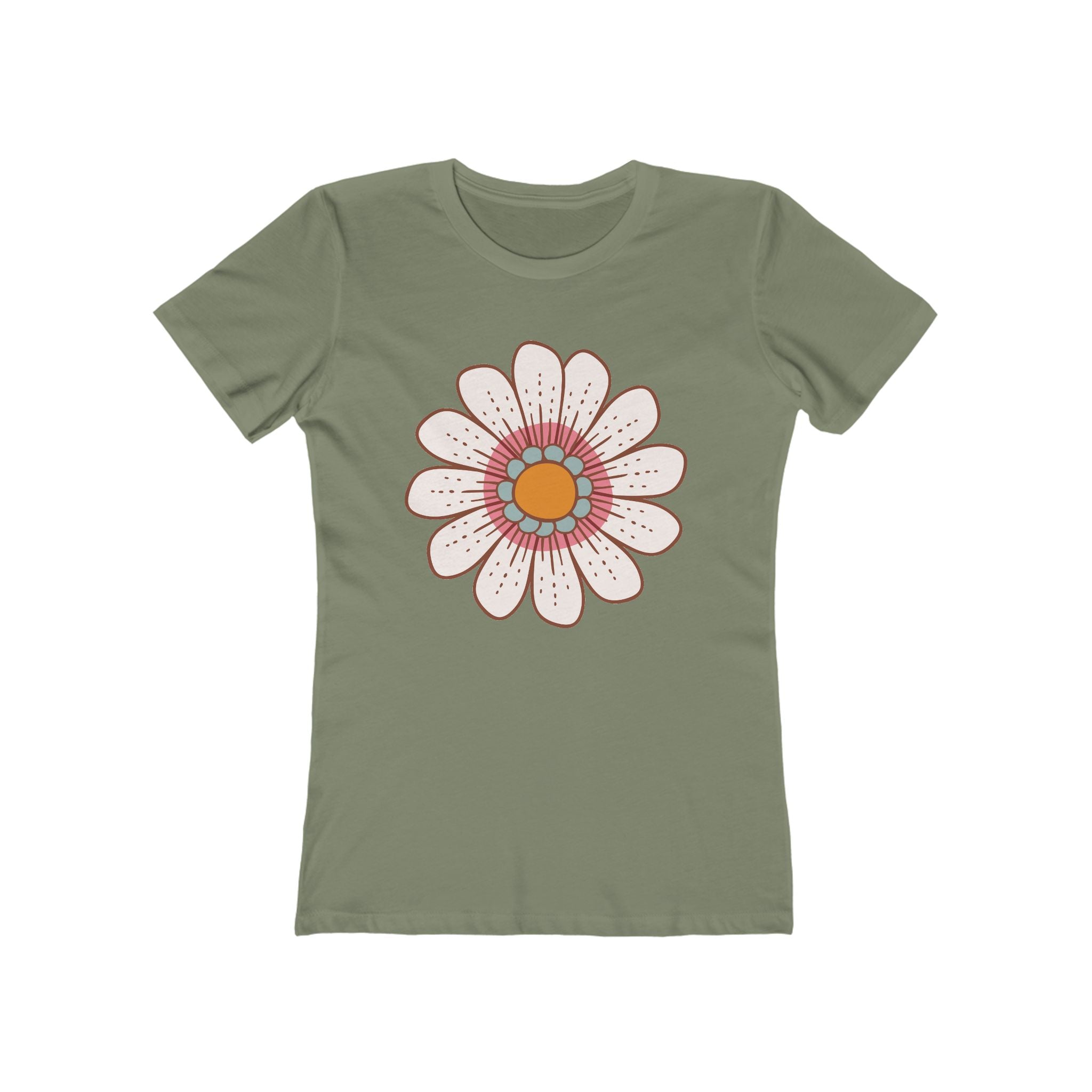 Flower Women's Tshirt, Floral Graphic Tee, Casual Top for Her, Spring Blossom Shirt, Botanical Print Blouse