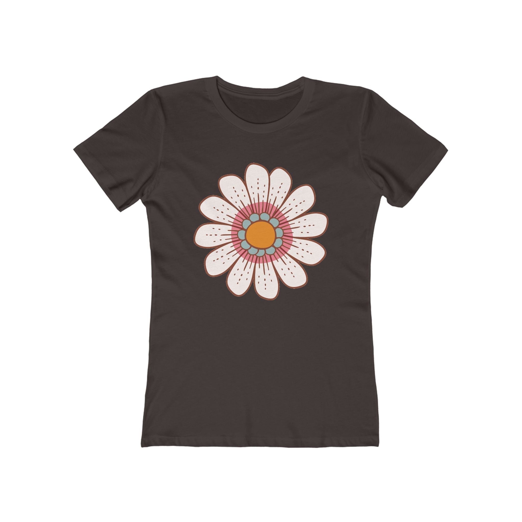 Flower Women's Tshirt, Floral Graphic Tee, Casual Top for Her, Spring Blossom Shirt, Botanical Print Blouse