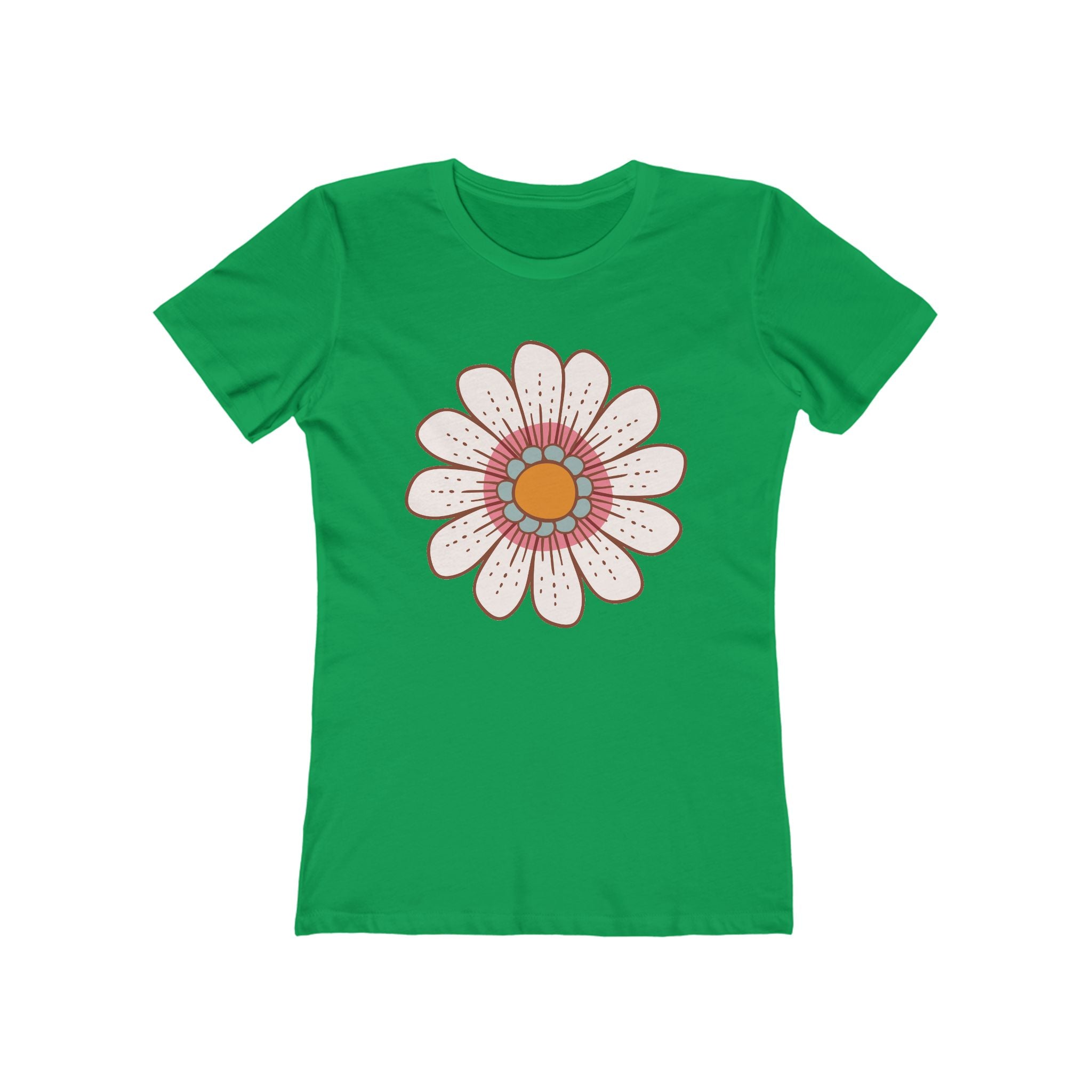 Flower Women's Tshirt, Floral Graphic Tee, Casual Top for Her, Spring Blossom Shirt, Botanical Print Blouse