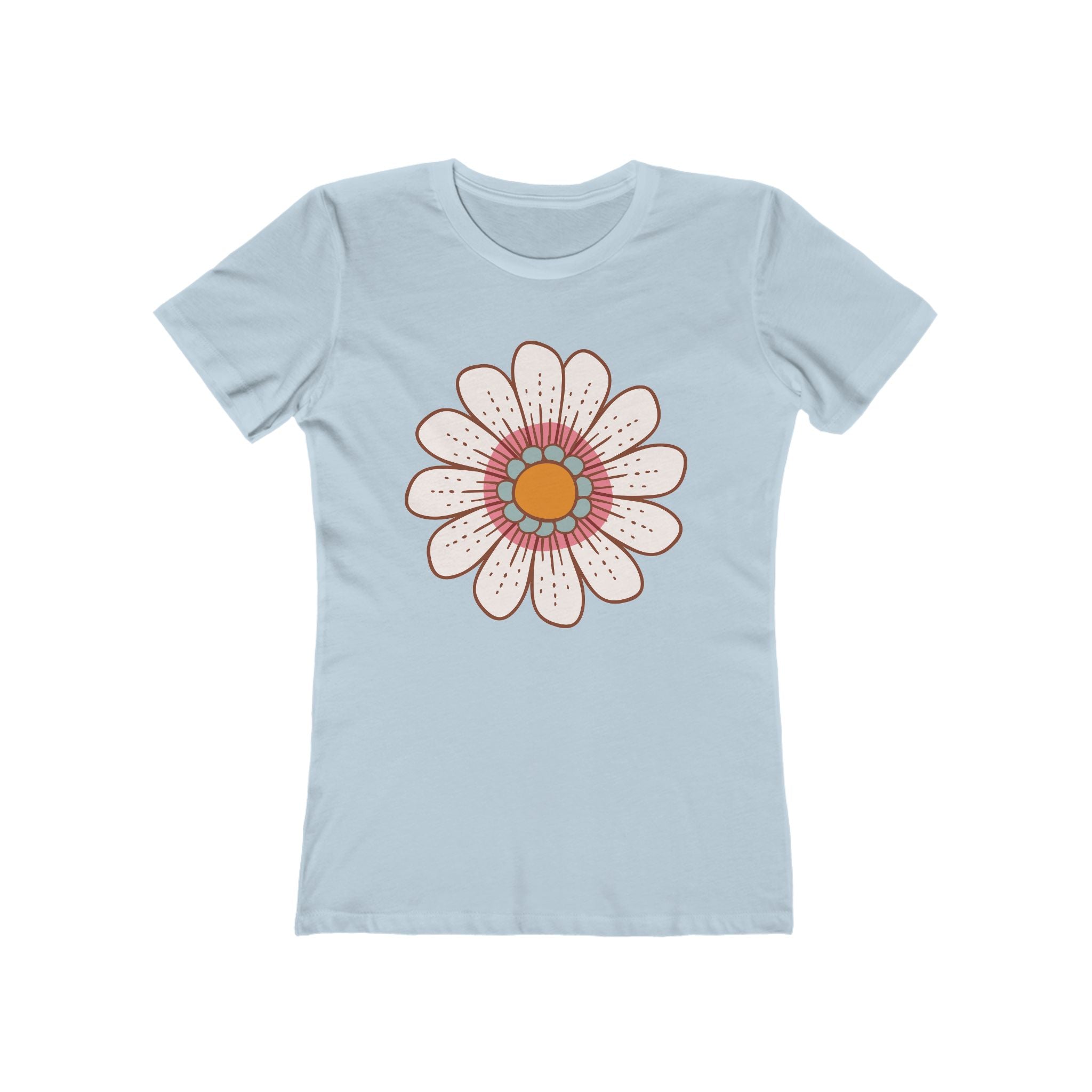 Flower Women's Tshirt, Floral Graphic Tee, Casual Top for Her, Spring Blossom Shirt, Botanical Print Blouse