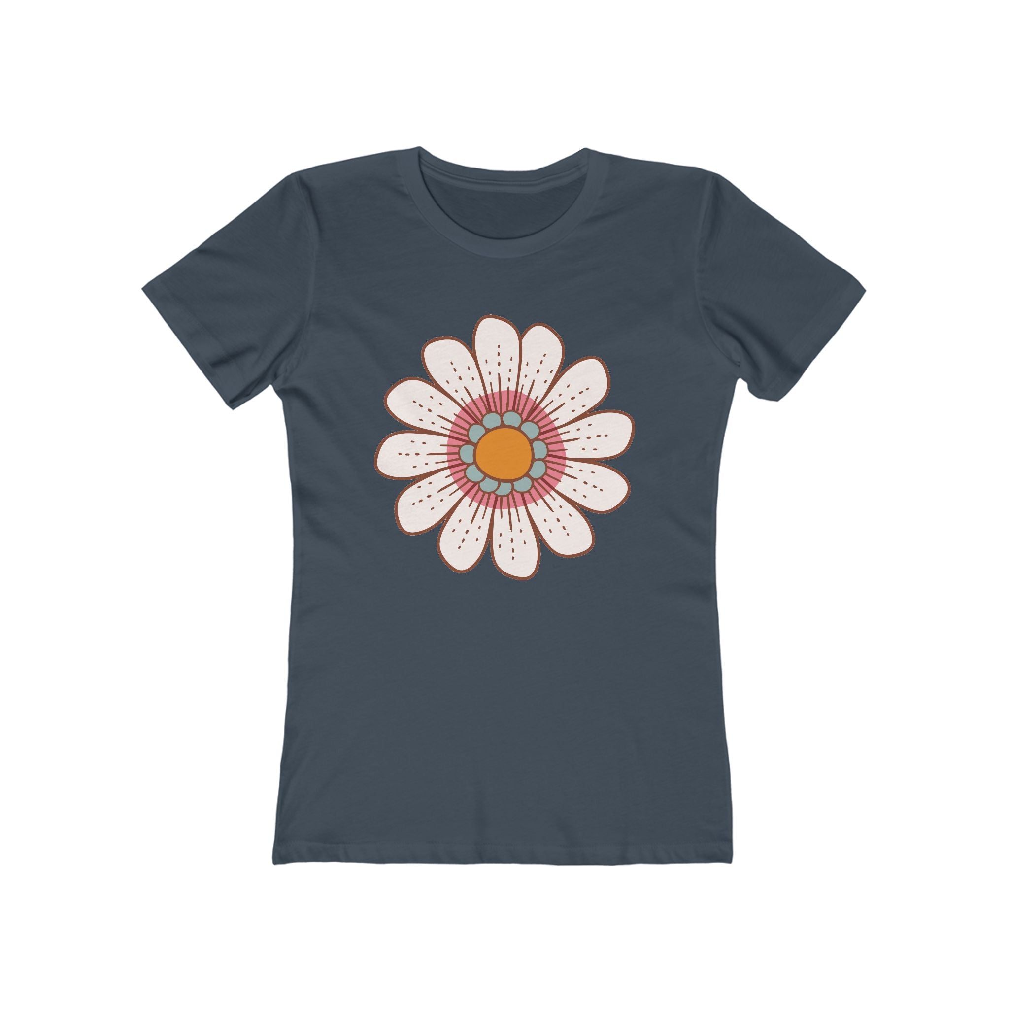 Flower Women's Tshirt, Floral Graphic Tee, Casual Top for Her, Spring Blossom Shirt, Botanical Print Blouse