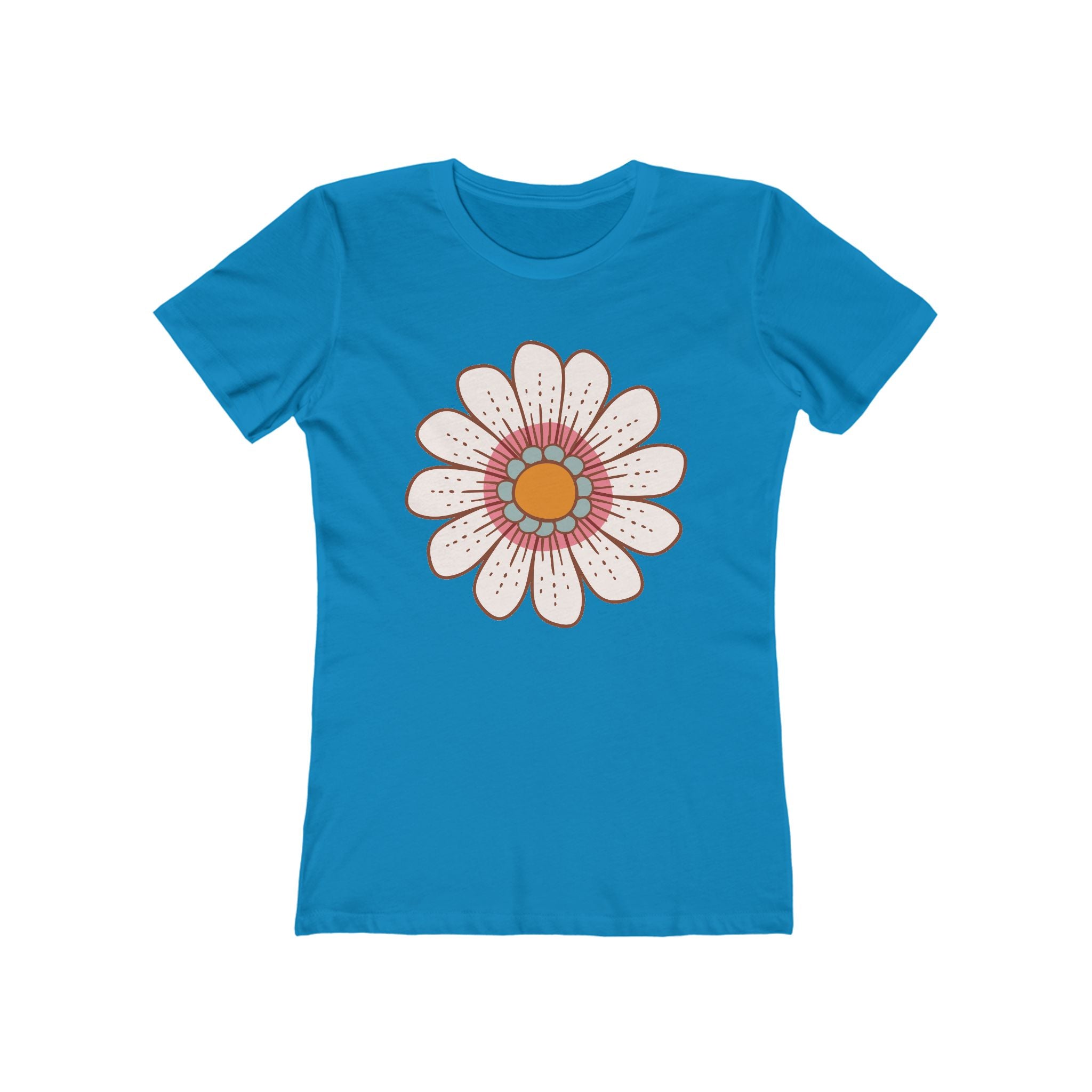 Flower Women's Tshirt, Floral Graphic Tee, Casual Top for Her, Spring Blossom Shirt, Botanical Print Blouse