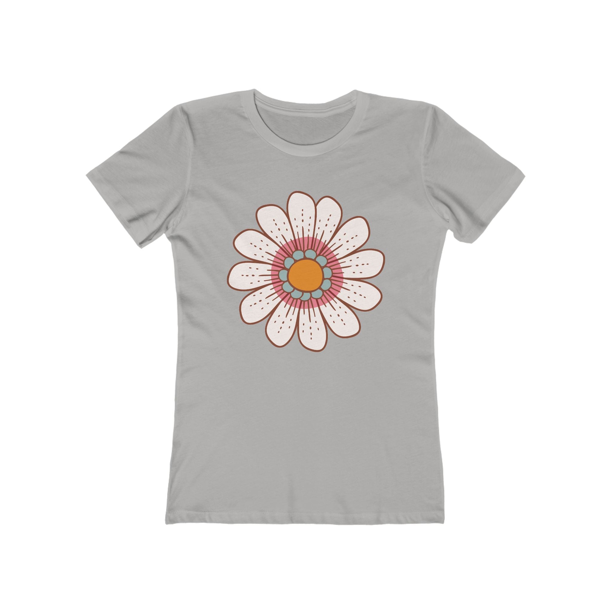 Flower Women's Tshirt, Floral Graphic Tee, Casual Top for Her, Spring Blossom Shirt, Botanical Print Blouse