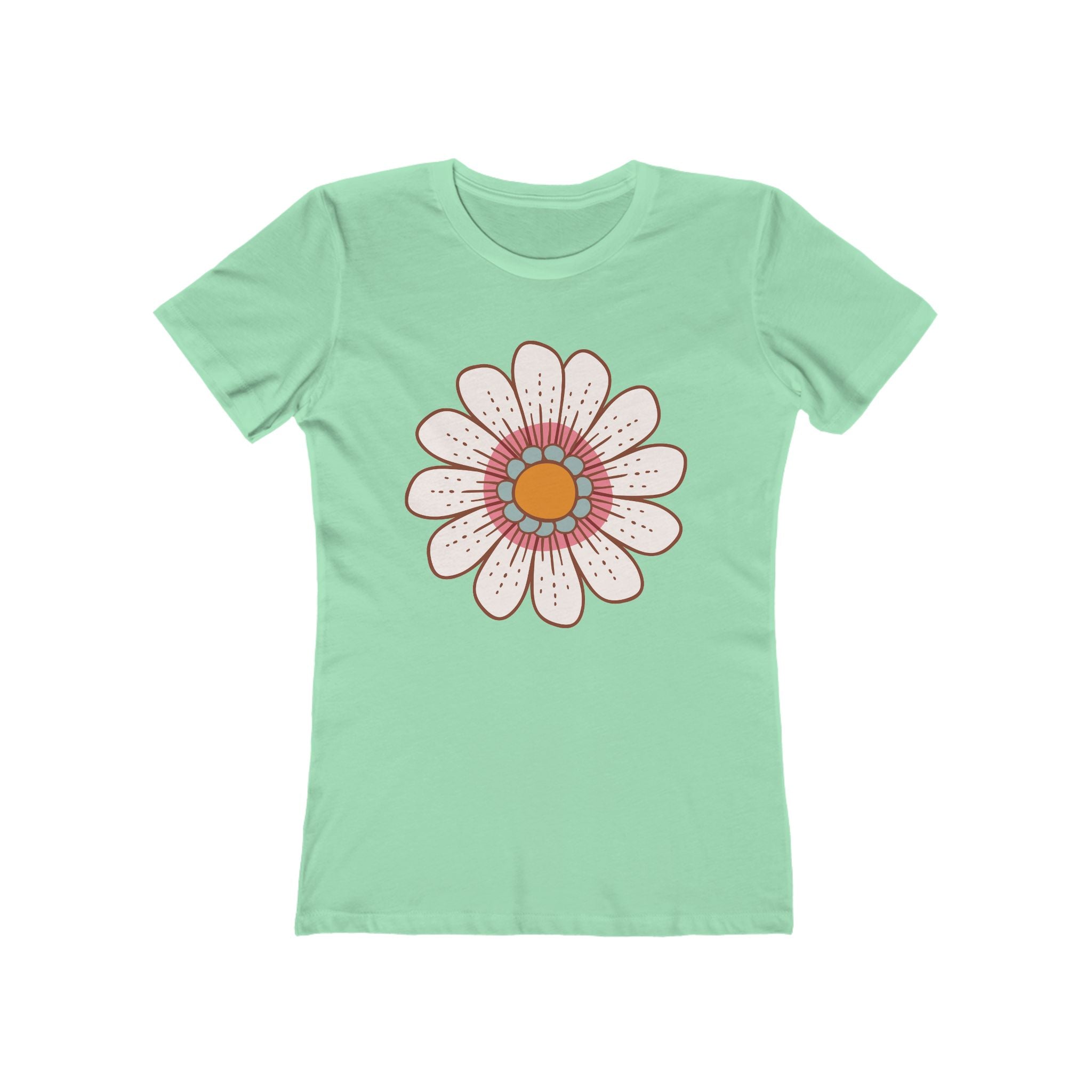 Flower Women's Tshirt, Floral Graphic Tee, Casual Top for Her, Spring Blossom Shirt, Botanical Print Blouse